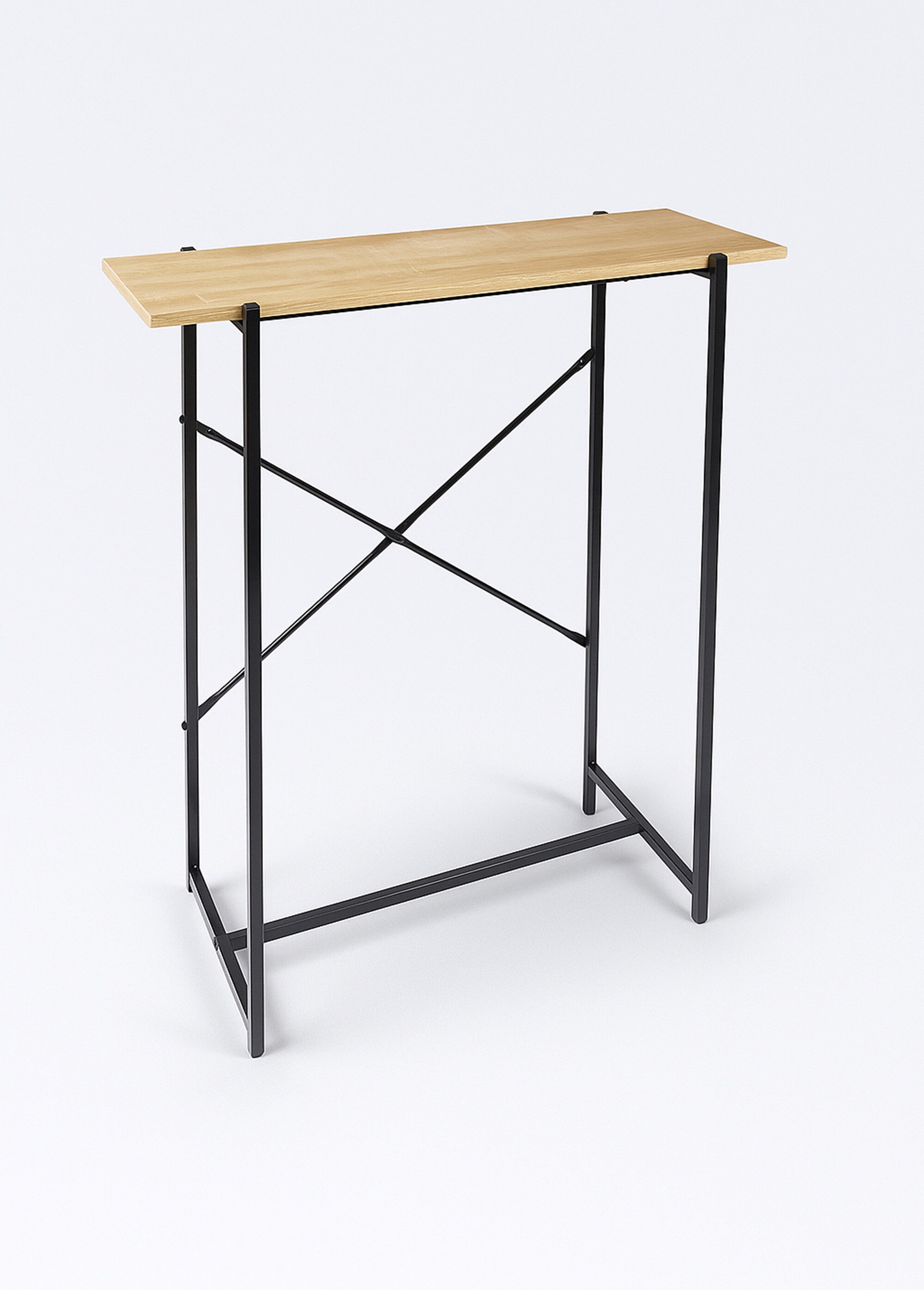 Console style épuré en métal et bois