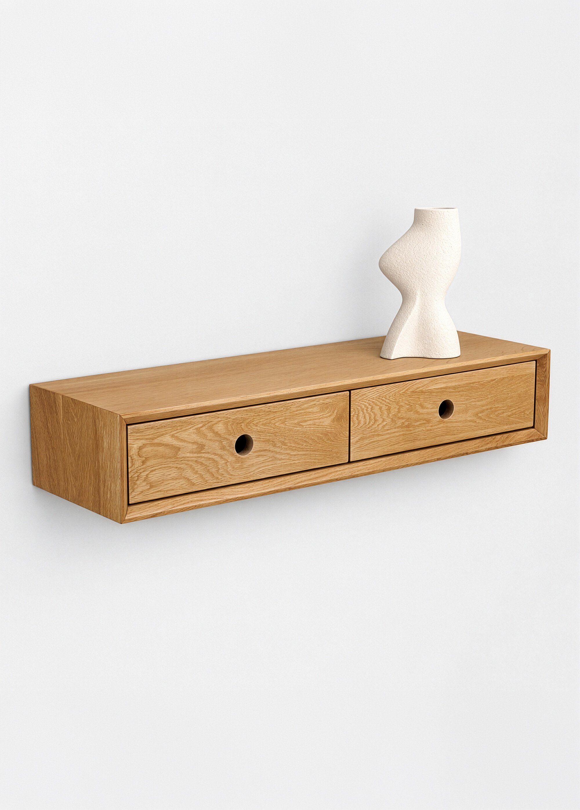 Etagère murale avec 2 tiroirs LUZERN BEIGE HN-3102041 FA1