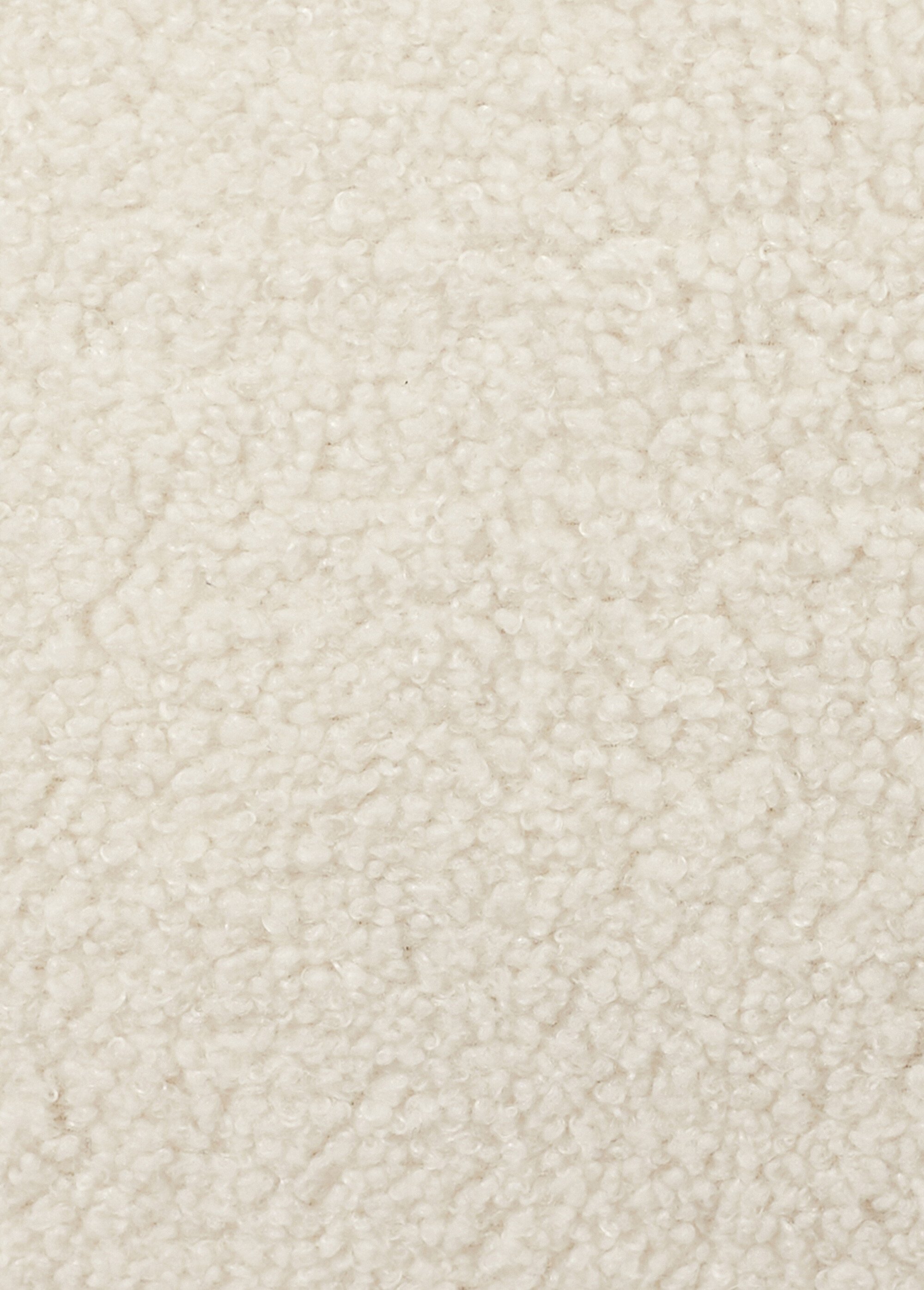 Fauteuil bas confort en bouclette BLANC CMP-HD7631 DE2