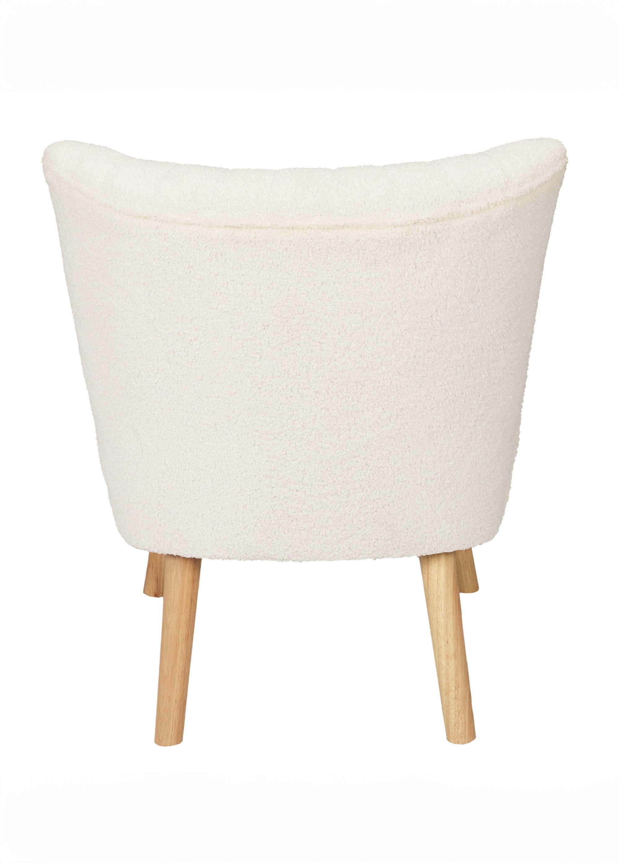 Fauteuil bas confort en bouclette