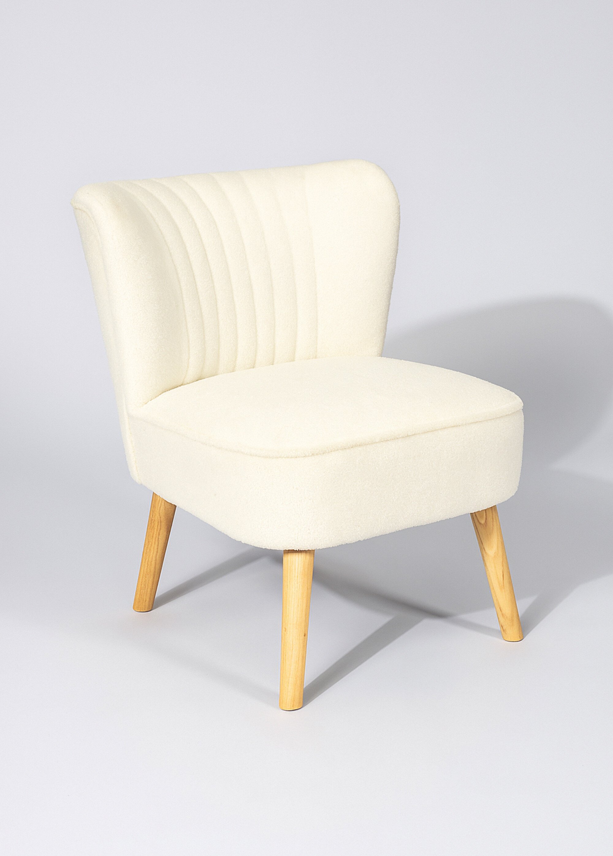 Fauteuil bas confort en bouclette