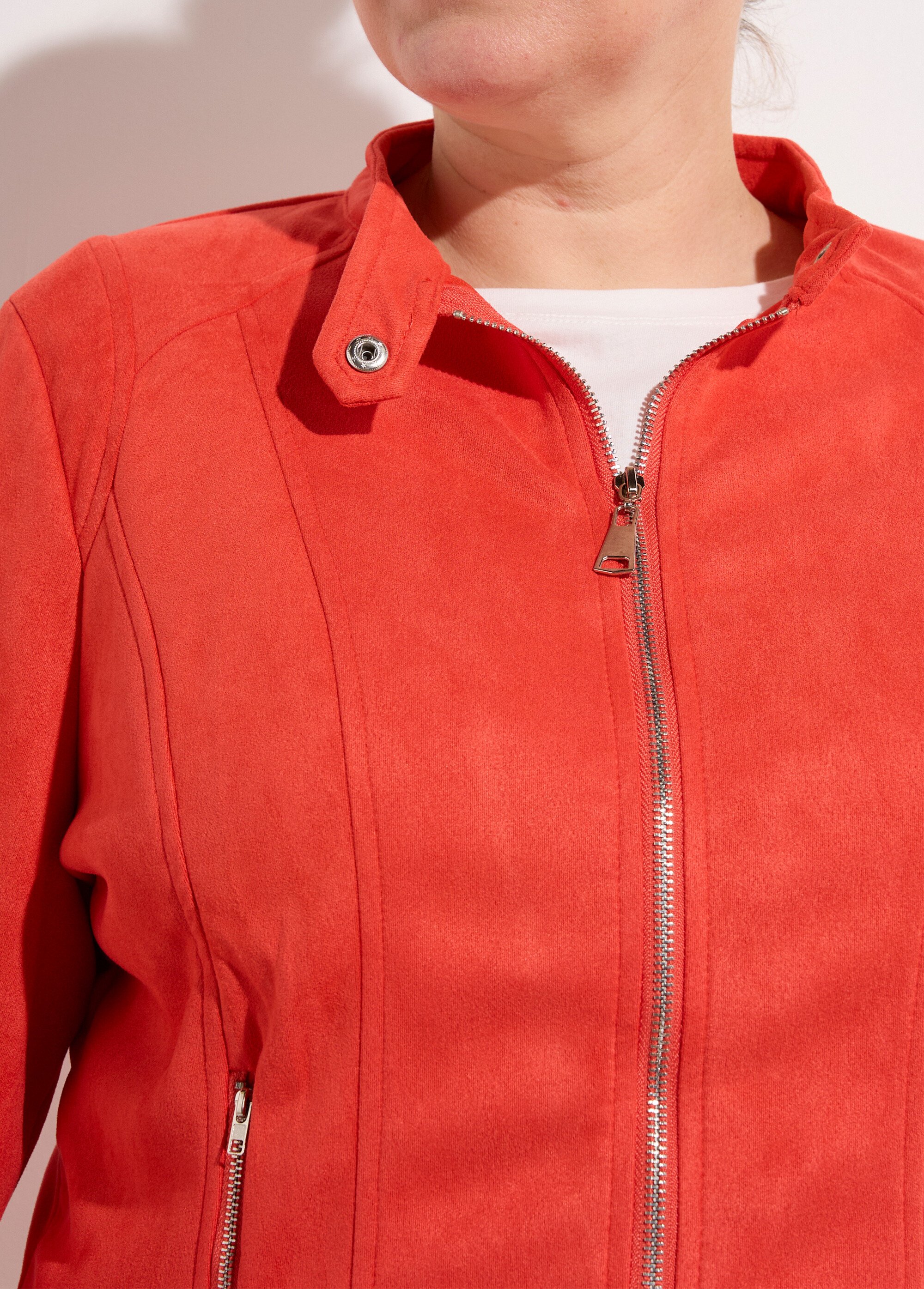 Veste courte suédine style perfecto