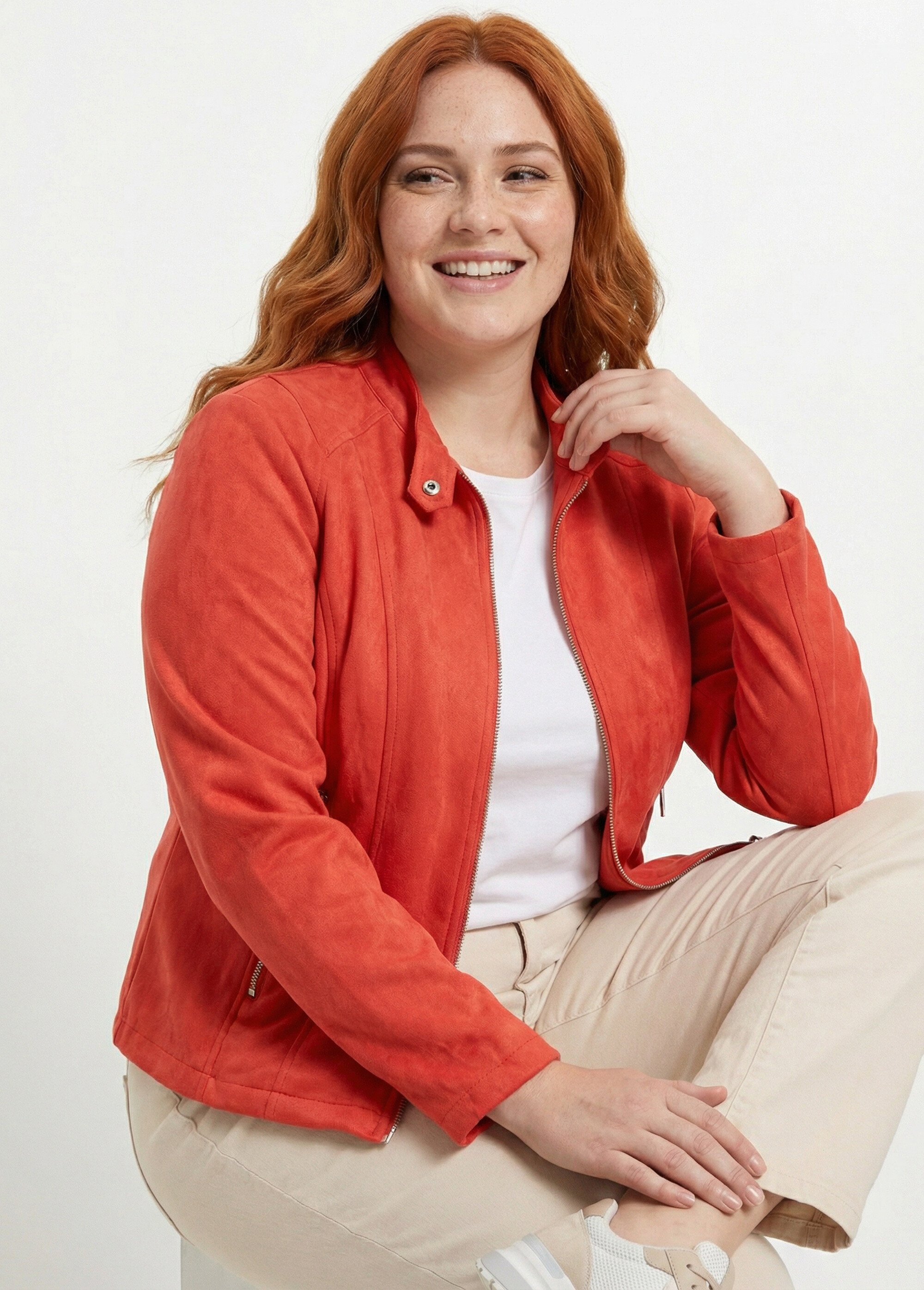 Veste courte suédine style perfecto