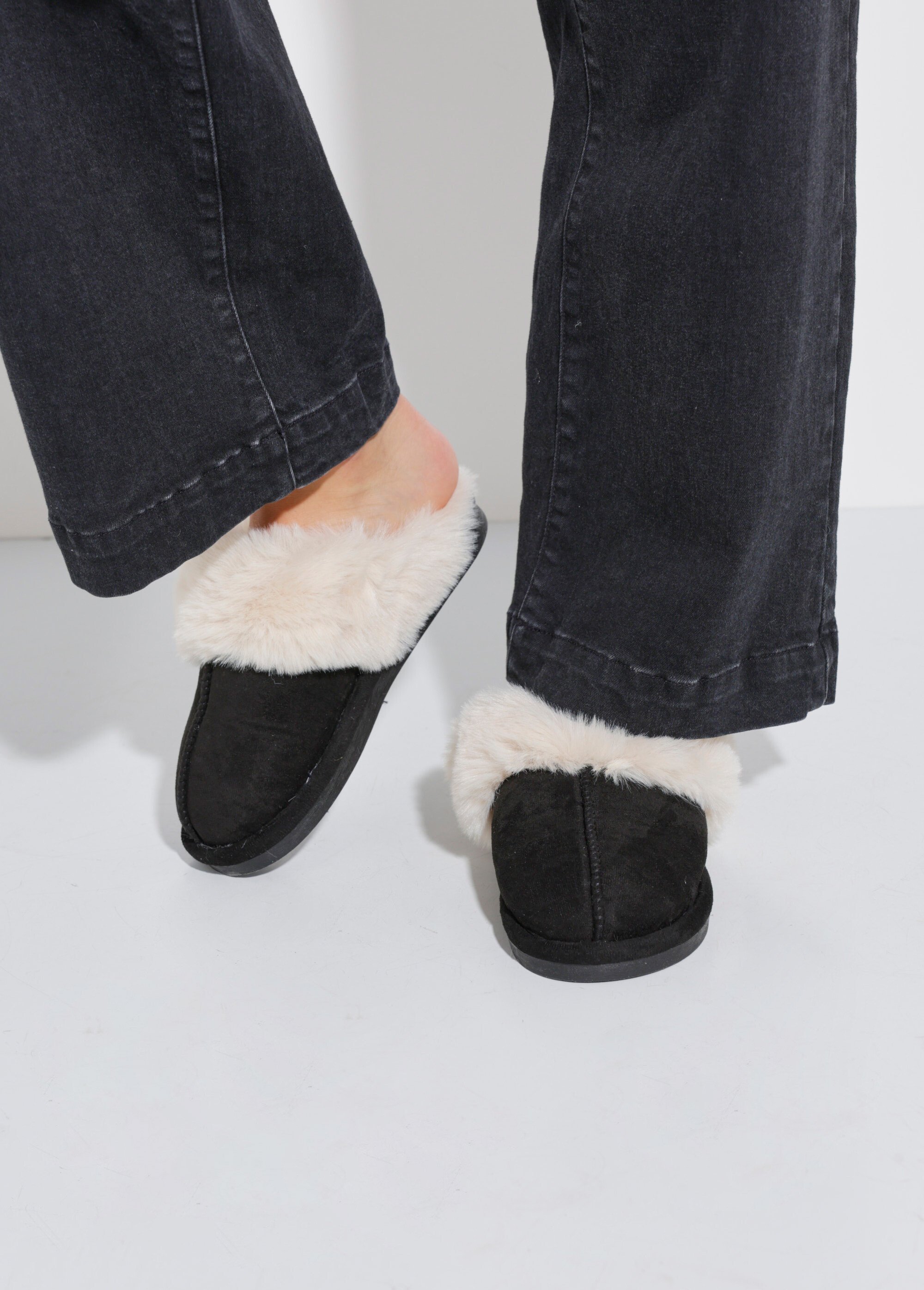 Chaussons Mules Femme Noir LBDKB6010-12PS SF1