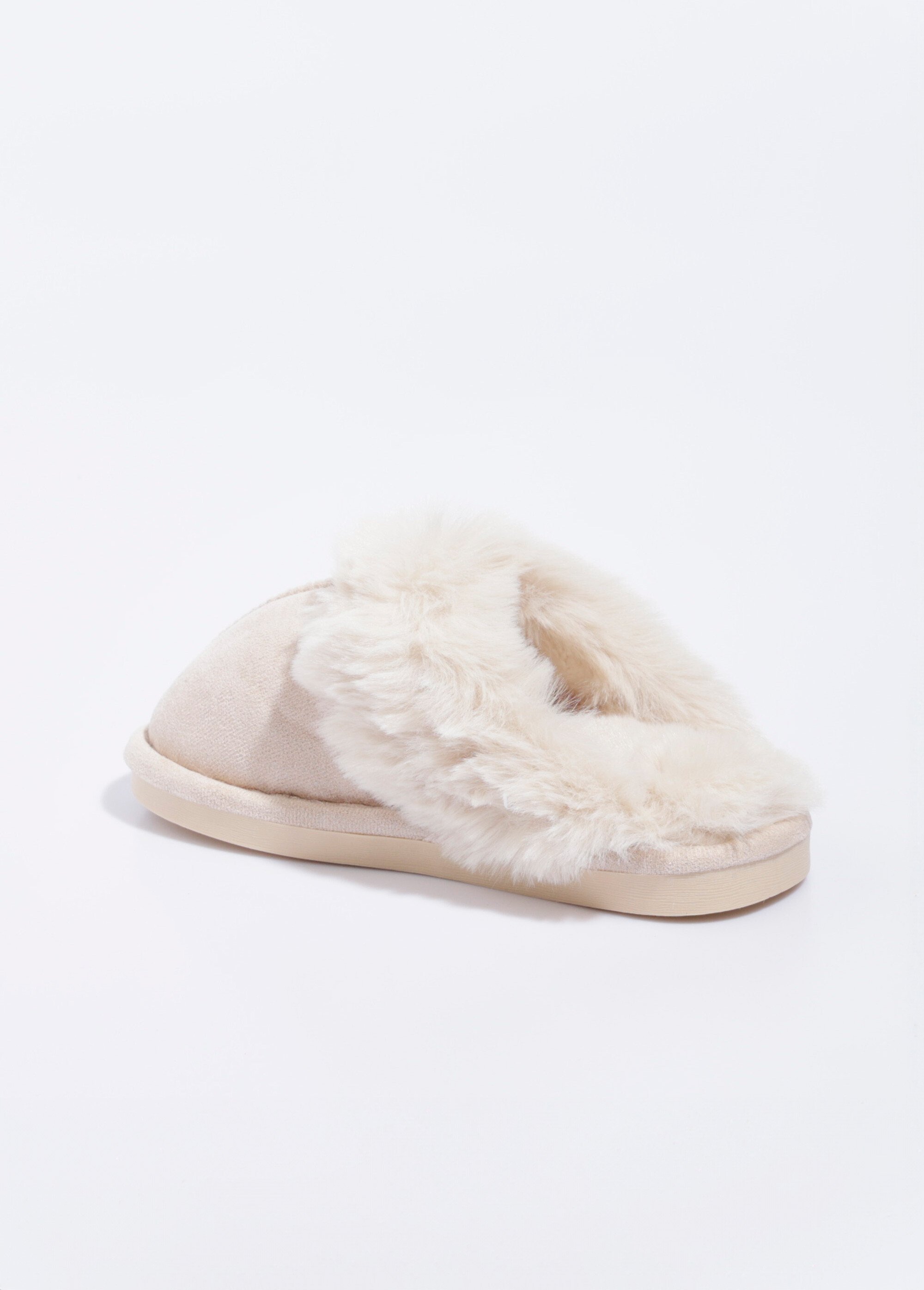 Chaussons Mules Femme Beige LBDKB6010-12PS DO1