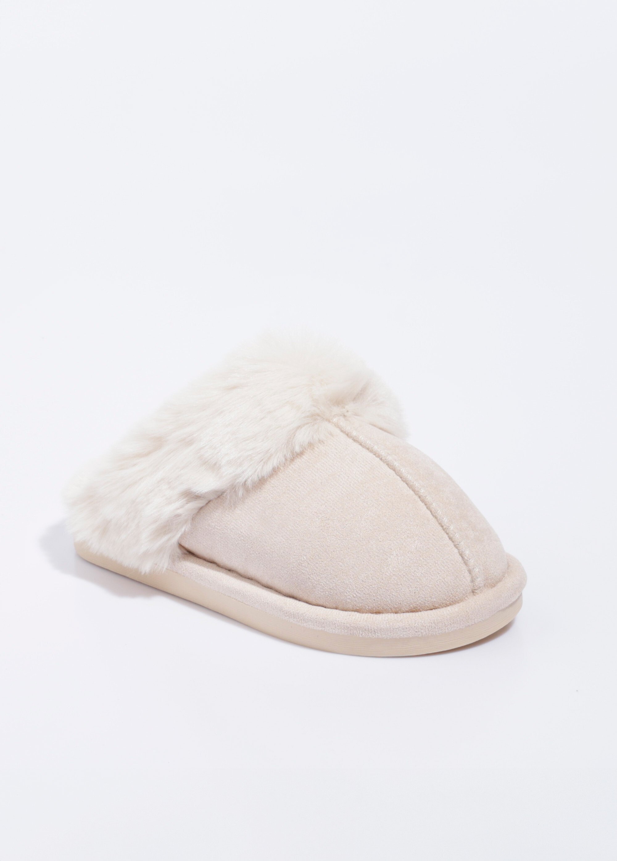 Chaussons Mules Femme Beige LBDKB6010-12PS FA1