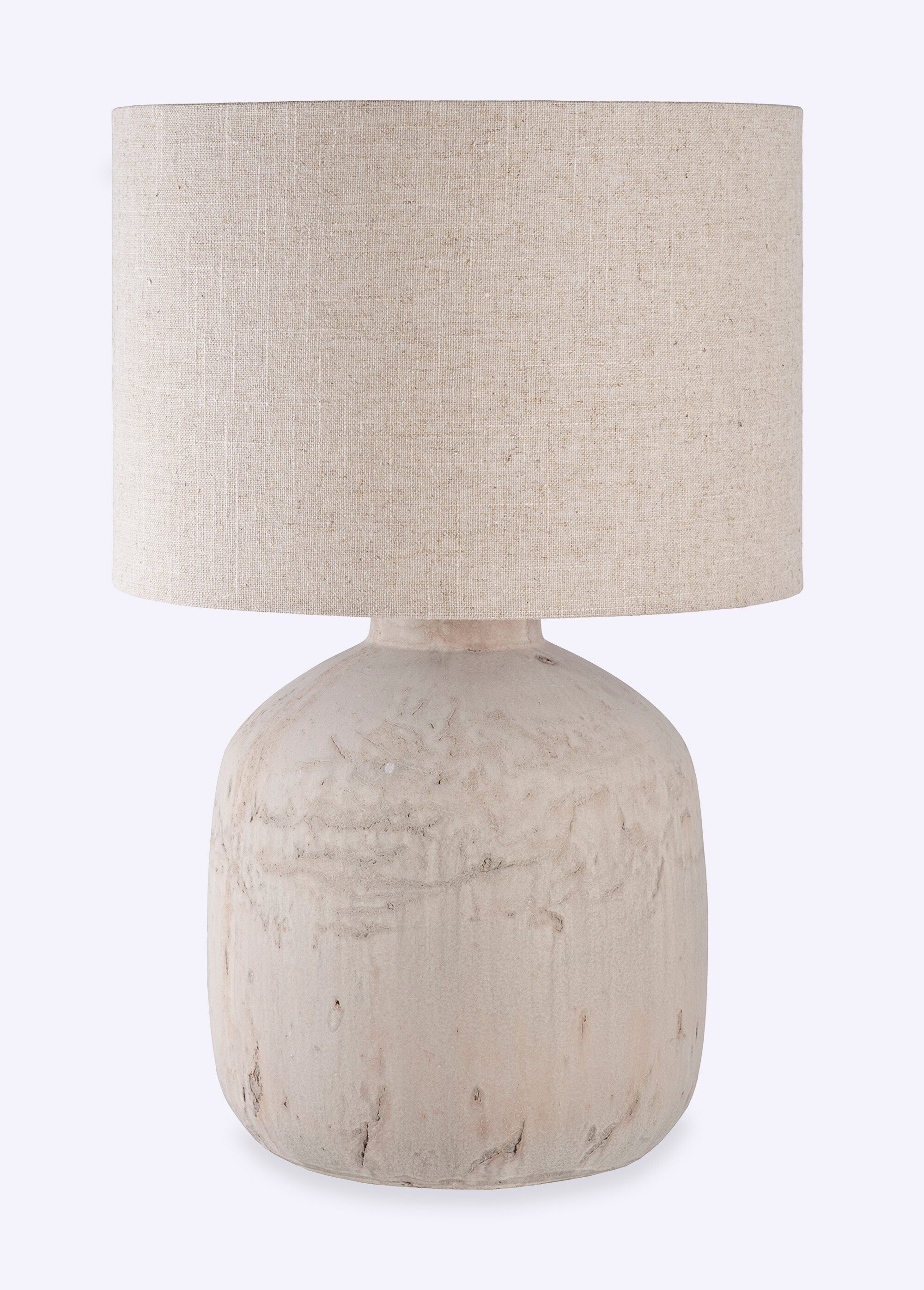 Lampe à poser en céramique aspect pierre LIGHT BROWN HN-6404110 FA1