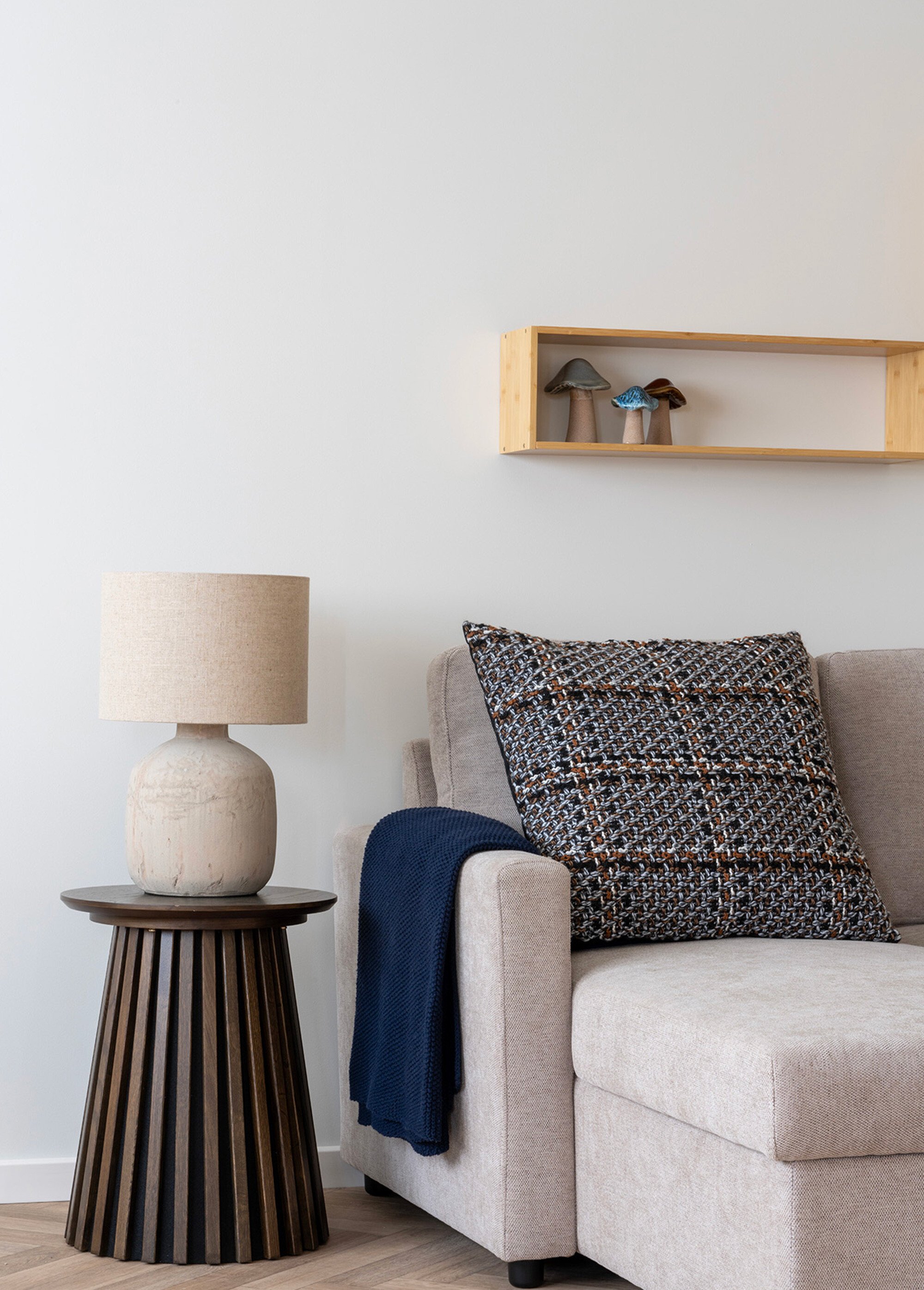 Lampe à poser en céramique aspect pierre LIGHT BROWN HN-6404110 SI1