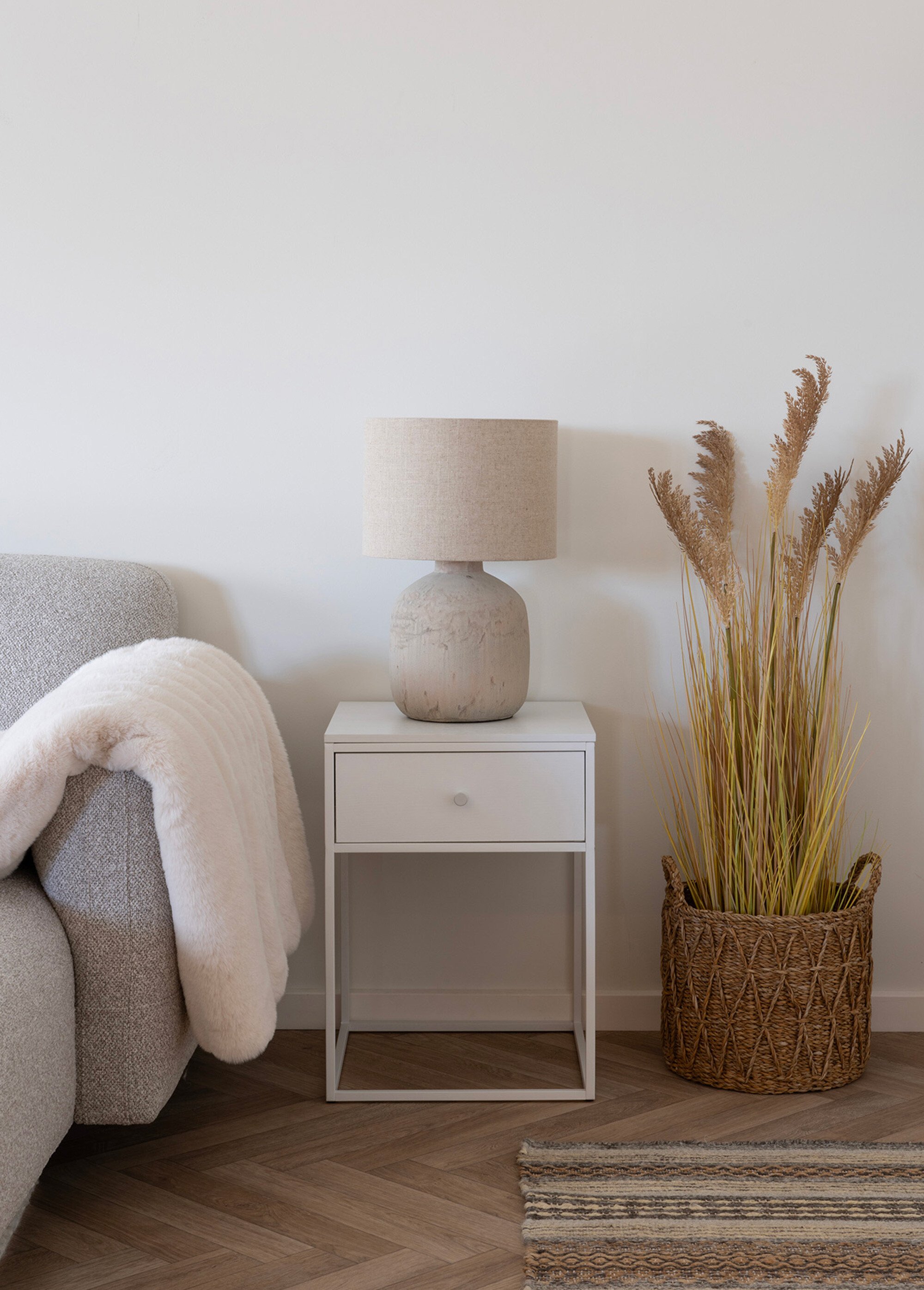 Lampe à poser en céramique aspect pierre LIGHT BROWN HN-6404110 SI2