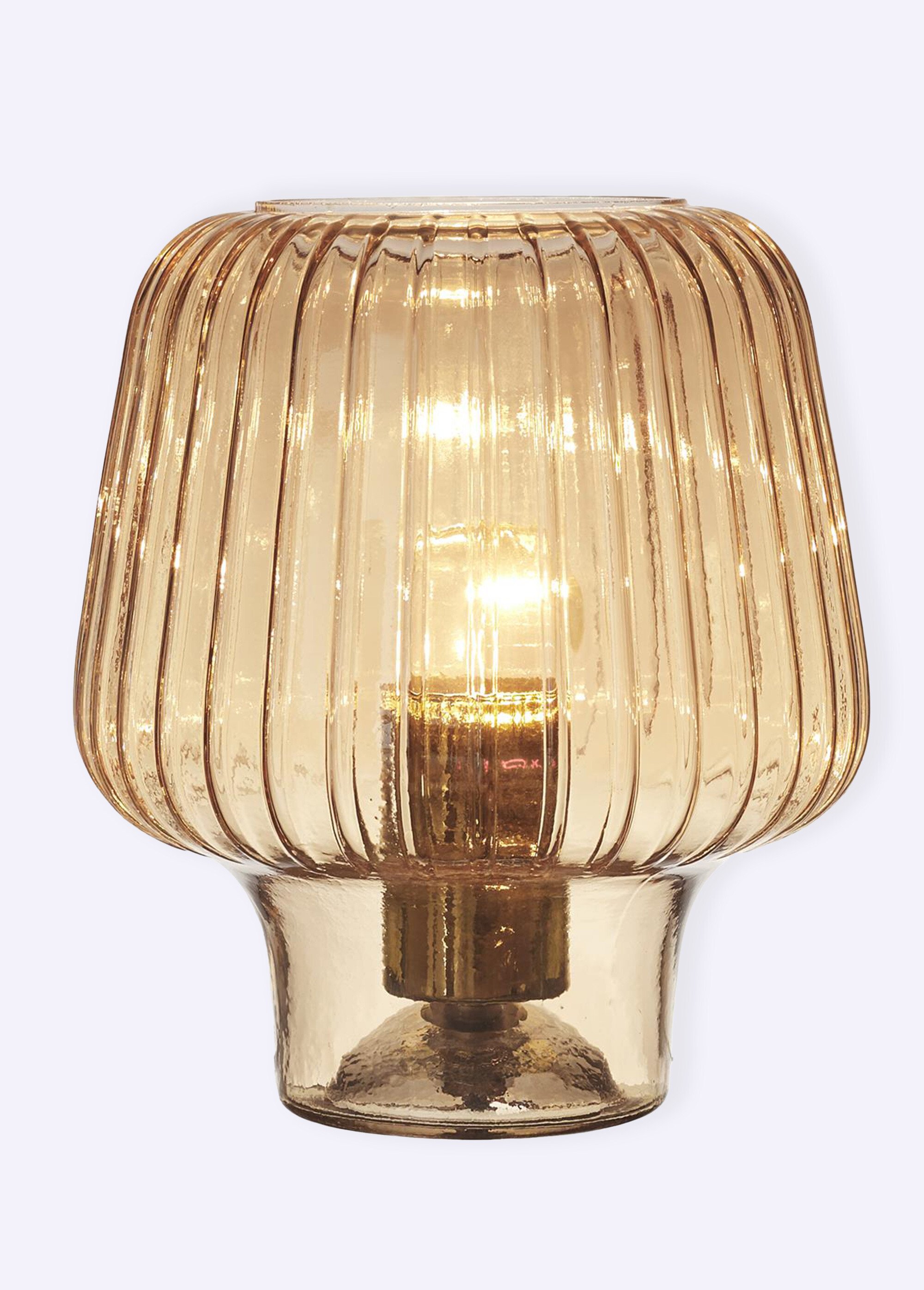 Lampe à poser en verre fumé coloré 1A Marron CMP-LA0014 FA1