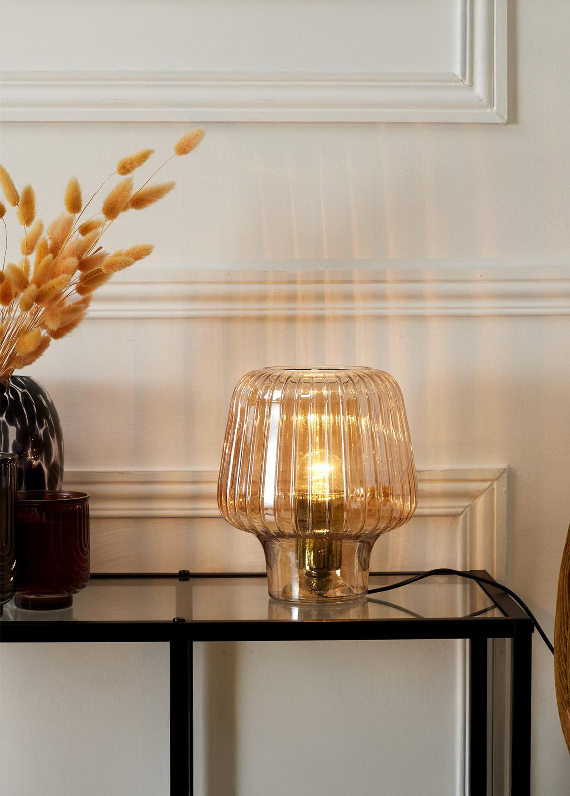 Lampe à poser en verre fumé coloré 1A Marron CMP-LA0014 SI1