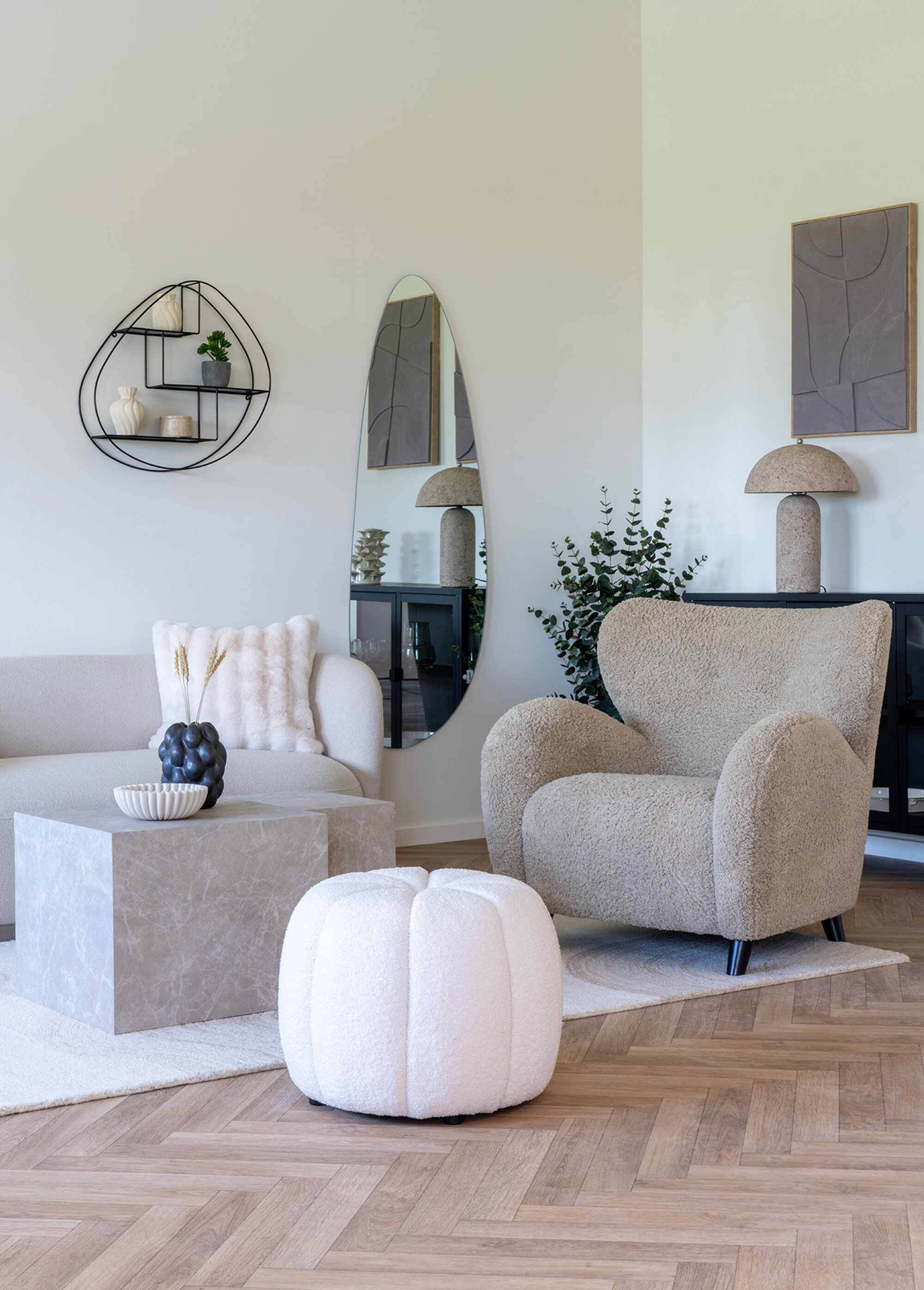 Lampe de table design, effet pierre PIERRE HN-6404100 SI2