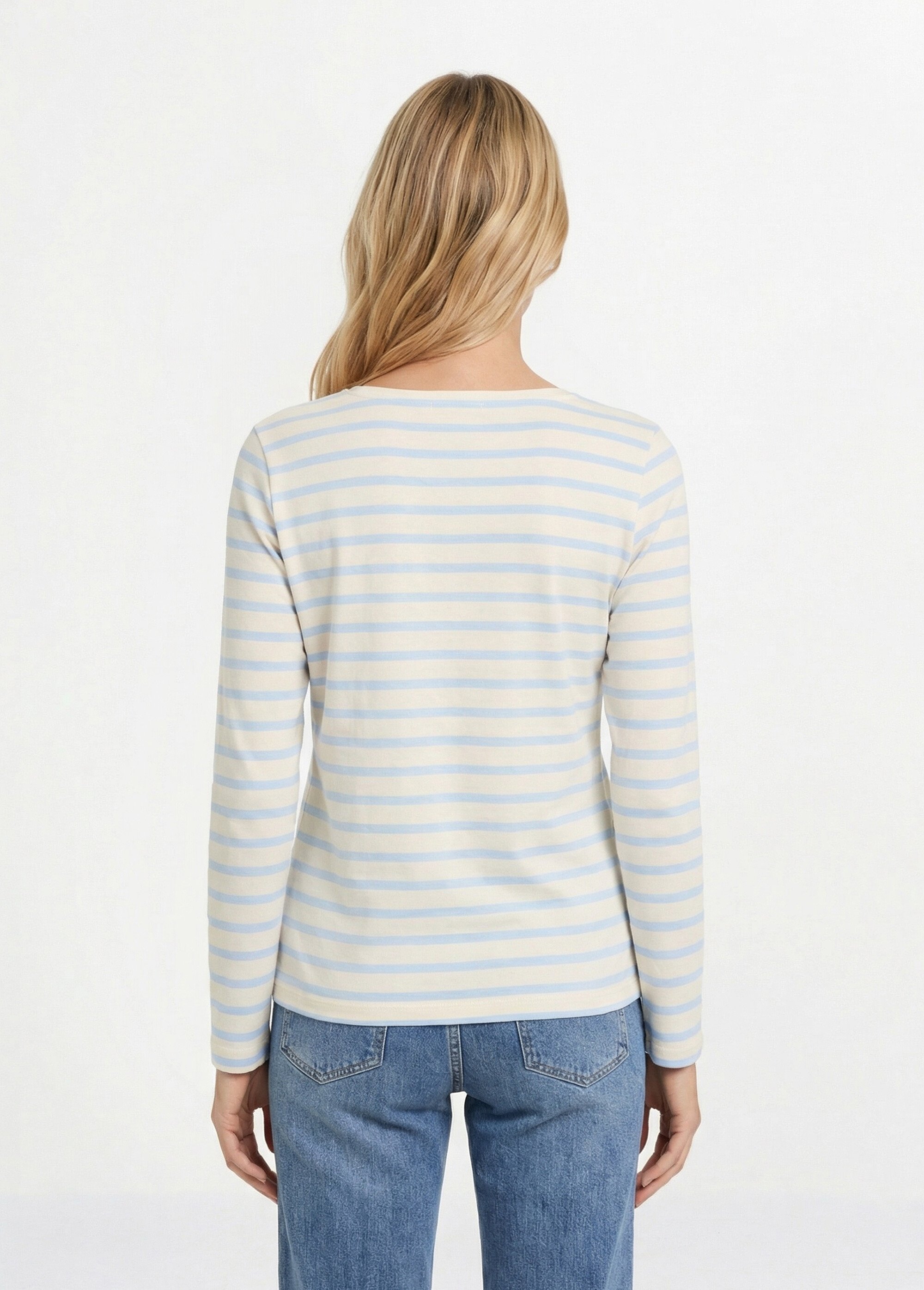 Marinière rayée manches longues, Bisou