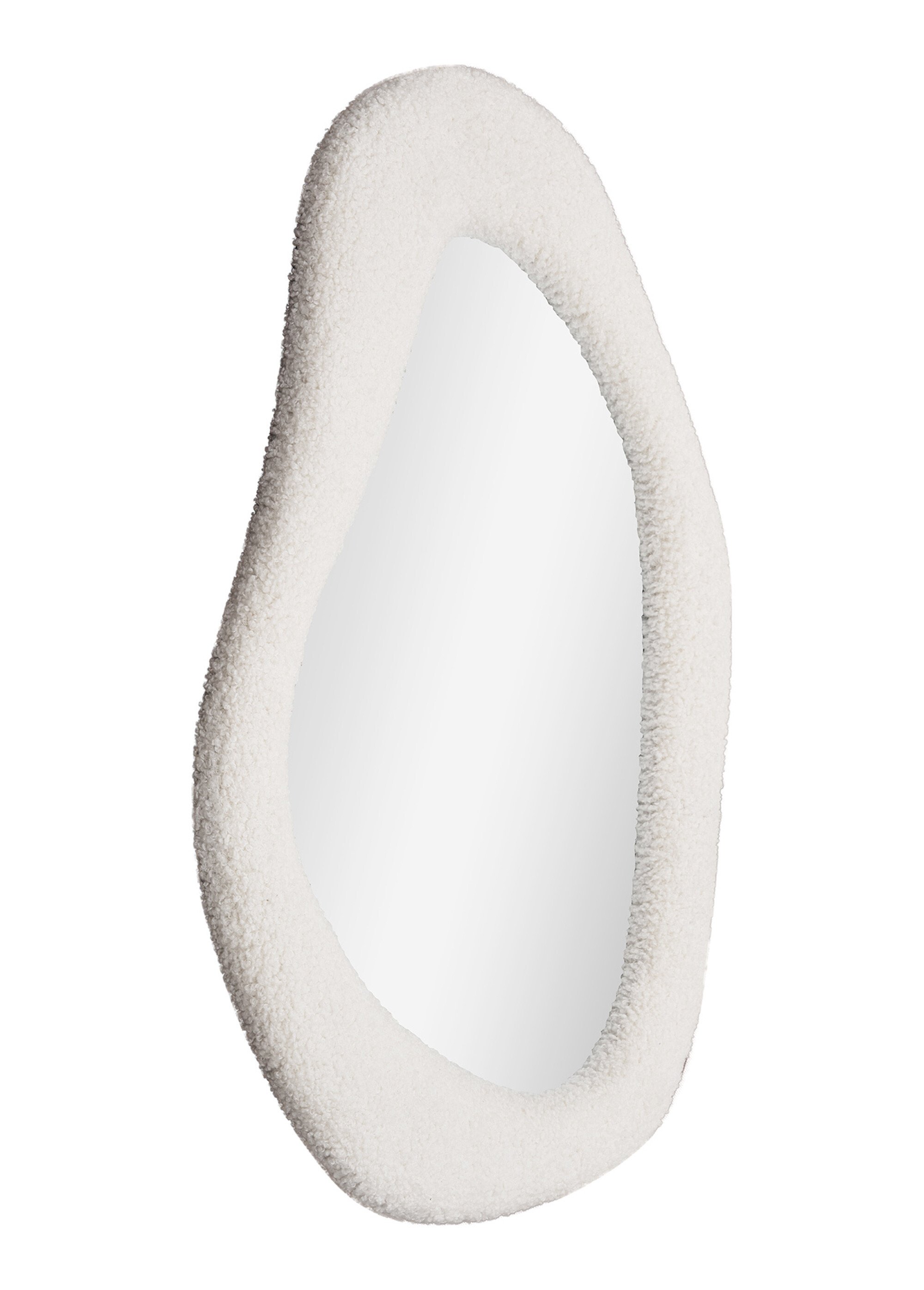 Miroir mural organique bord bouclette Blanc HN-4001717 DE1