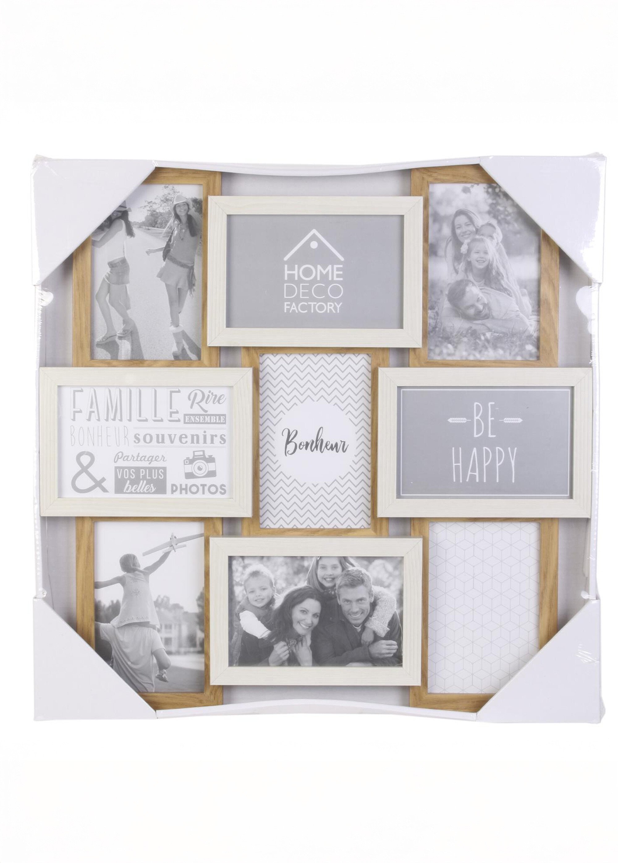 Petit porte photo pele mele bois flotte galets grillage - cadeau
