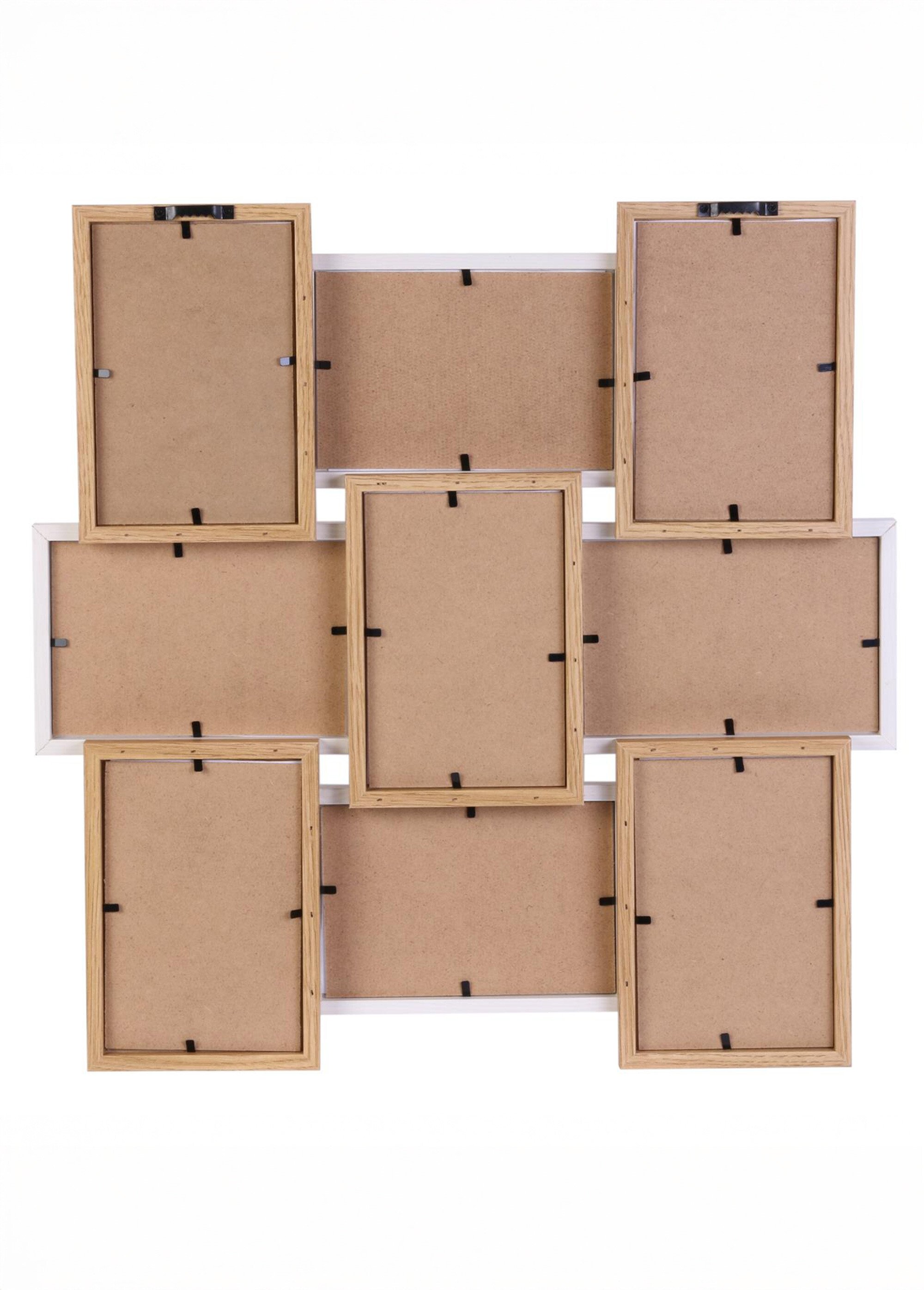 Pele mele photo 9 cadres façon bois Marron CMP-HD4212 DO1