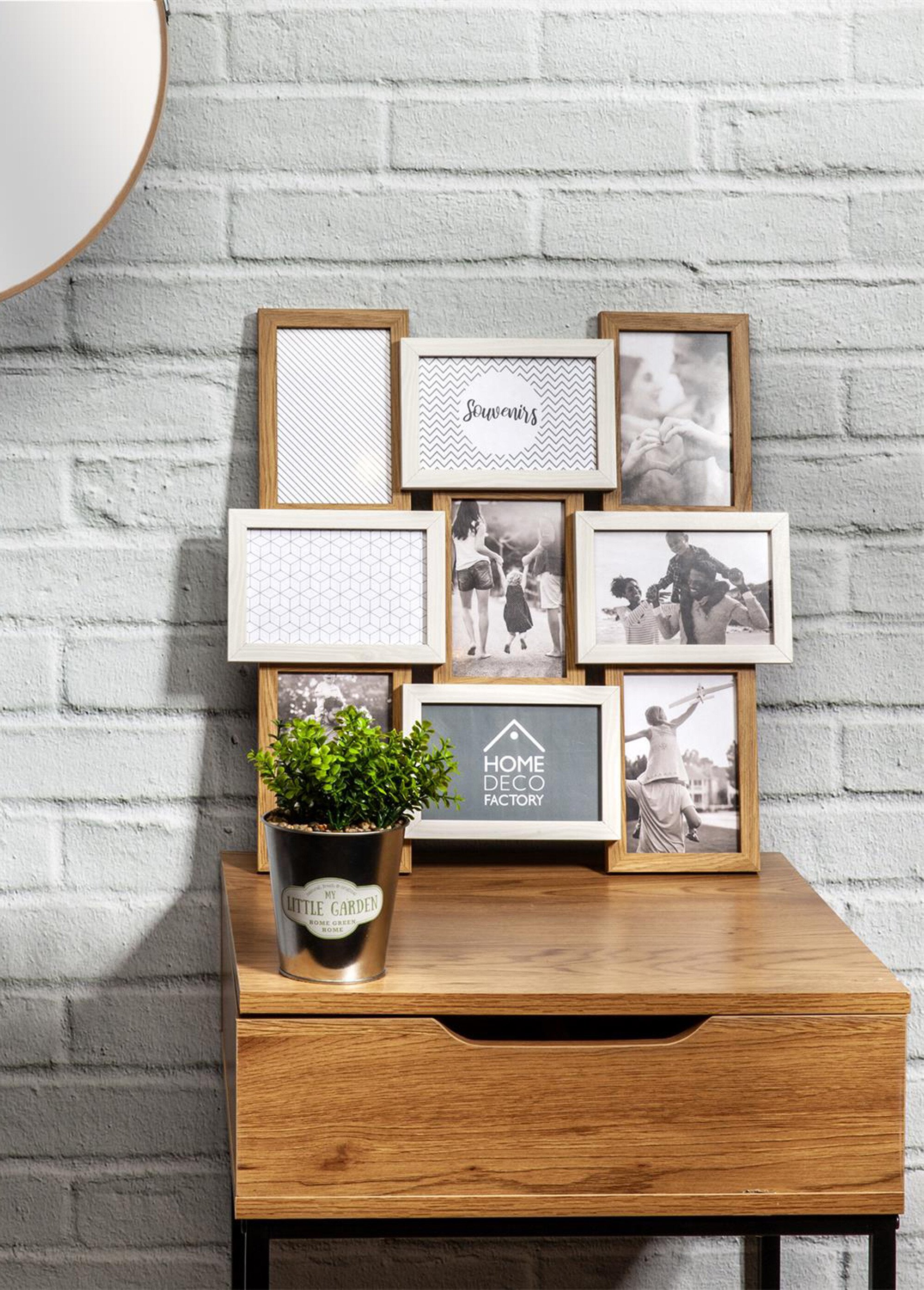 Pele mele photo 9 cadres façon bois Marron CMP-HD4212 SI1