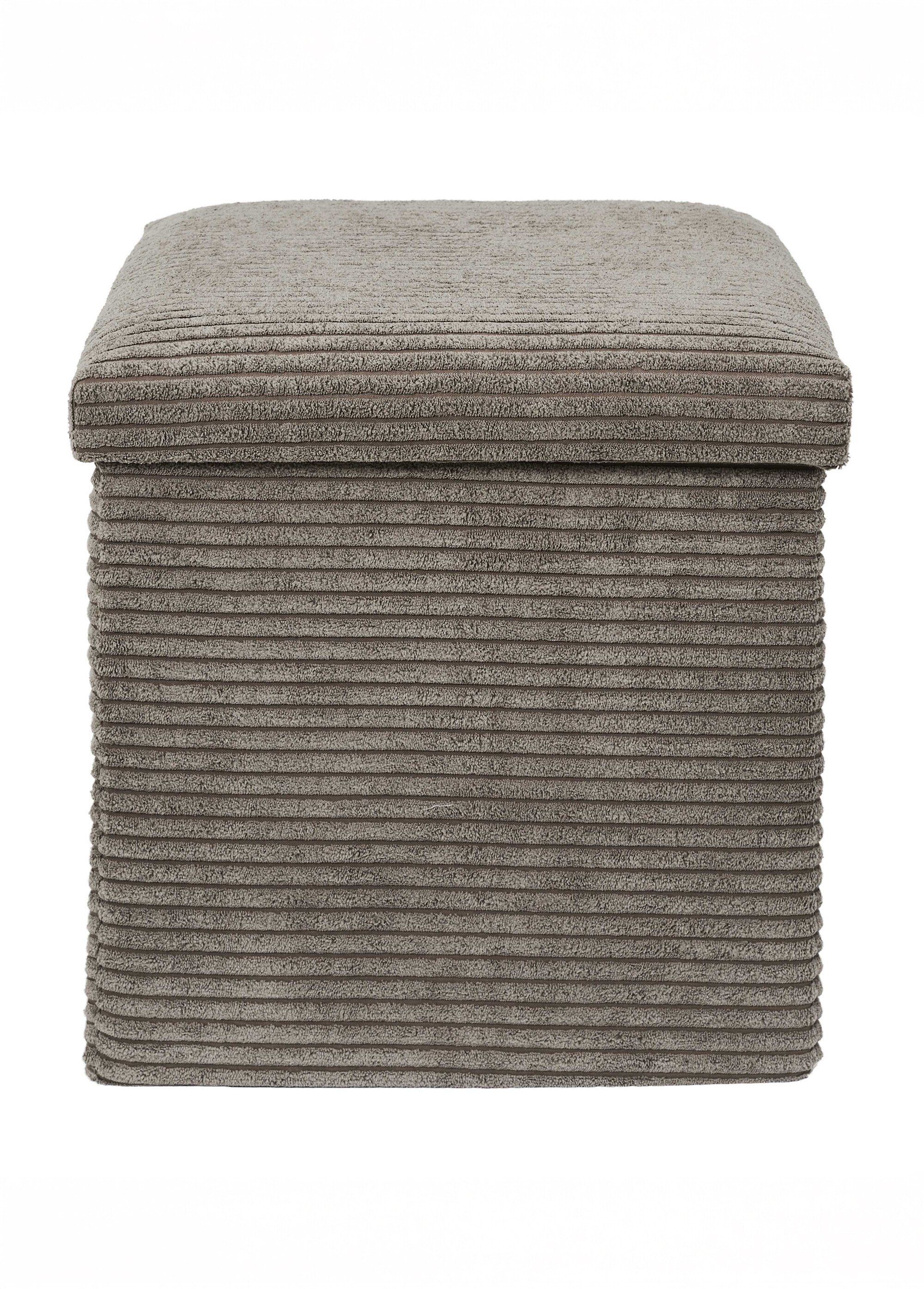 Pouf bouclette avec coffre de rangement 1B MARRON CMP-HD0058 DE2