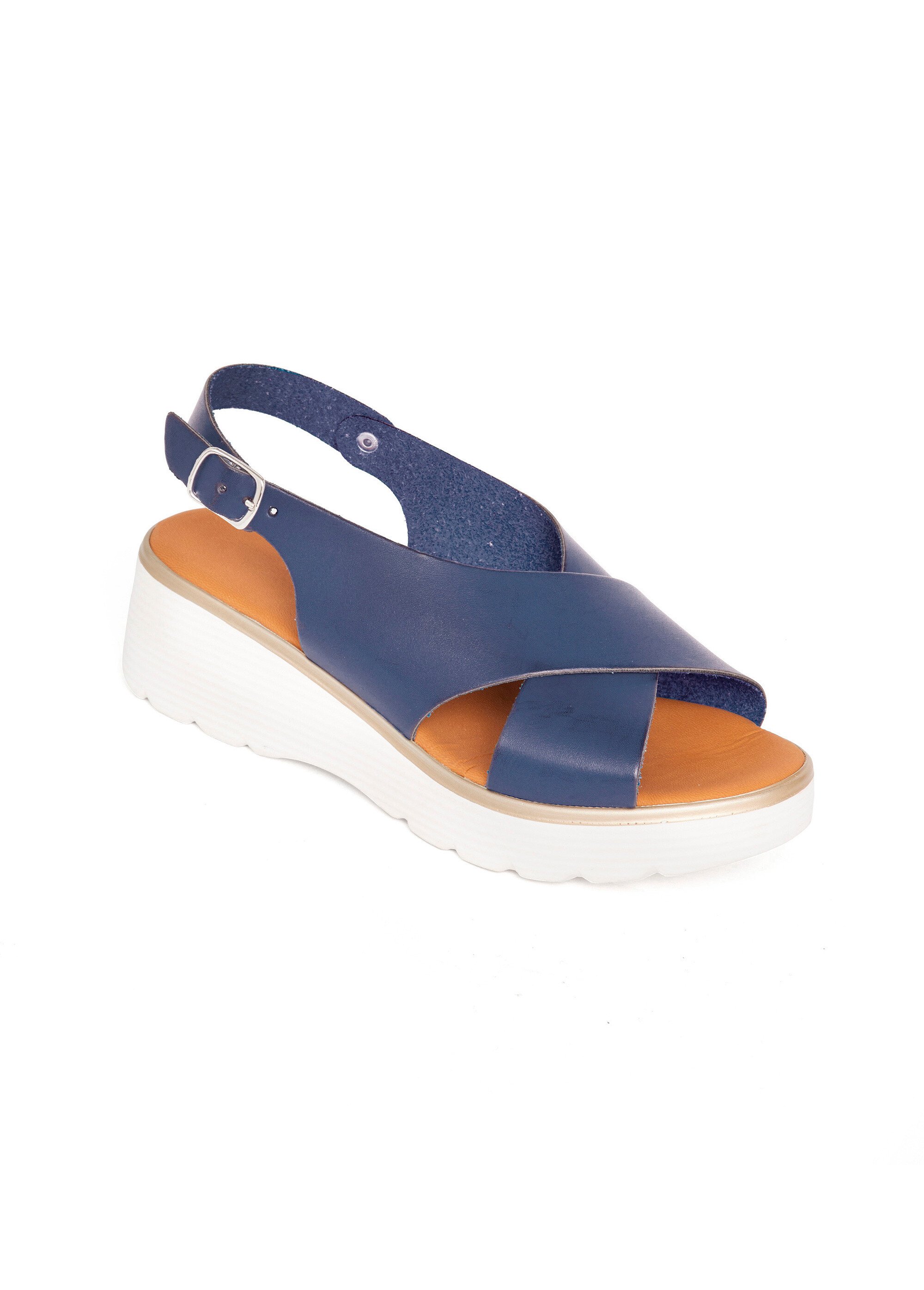 sandale rétro Femme Bleu OLEUM FA1