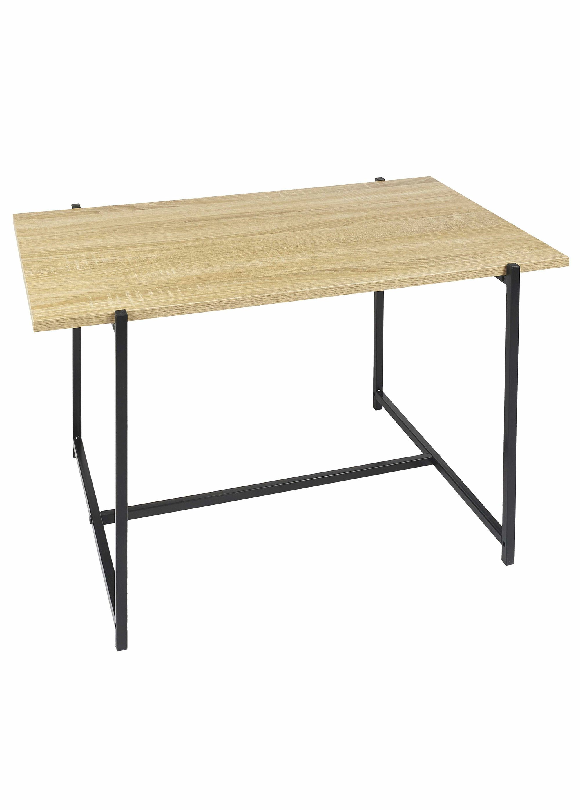 Table basse épurée en métal et bois MARRON CMP-HD0182 FA1