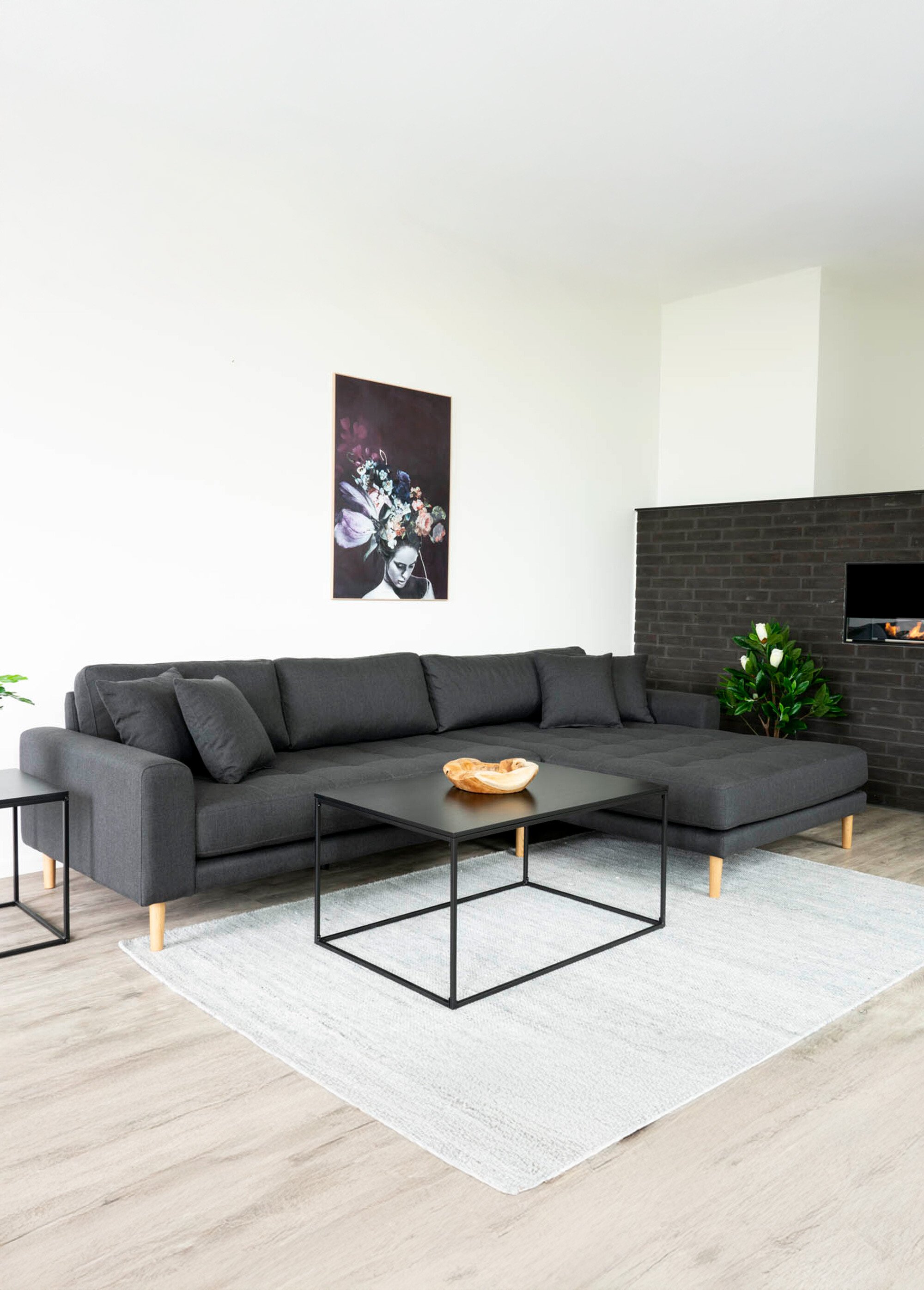 Table basse minimaliste piètement acier NOIR HN-2101455 SI1