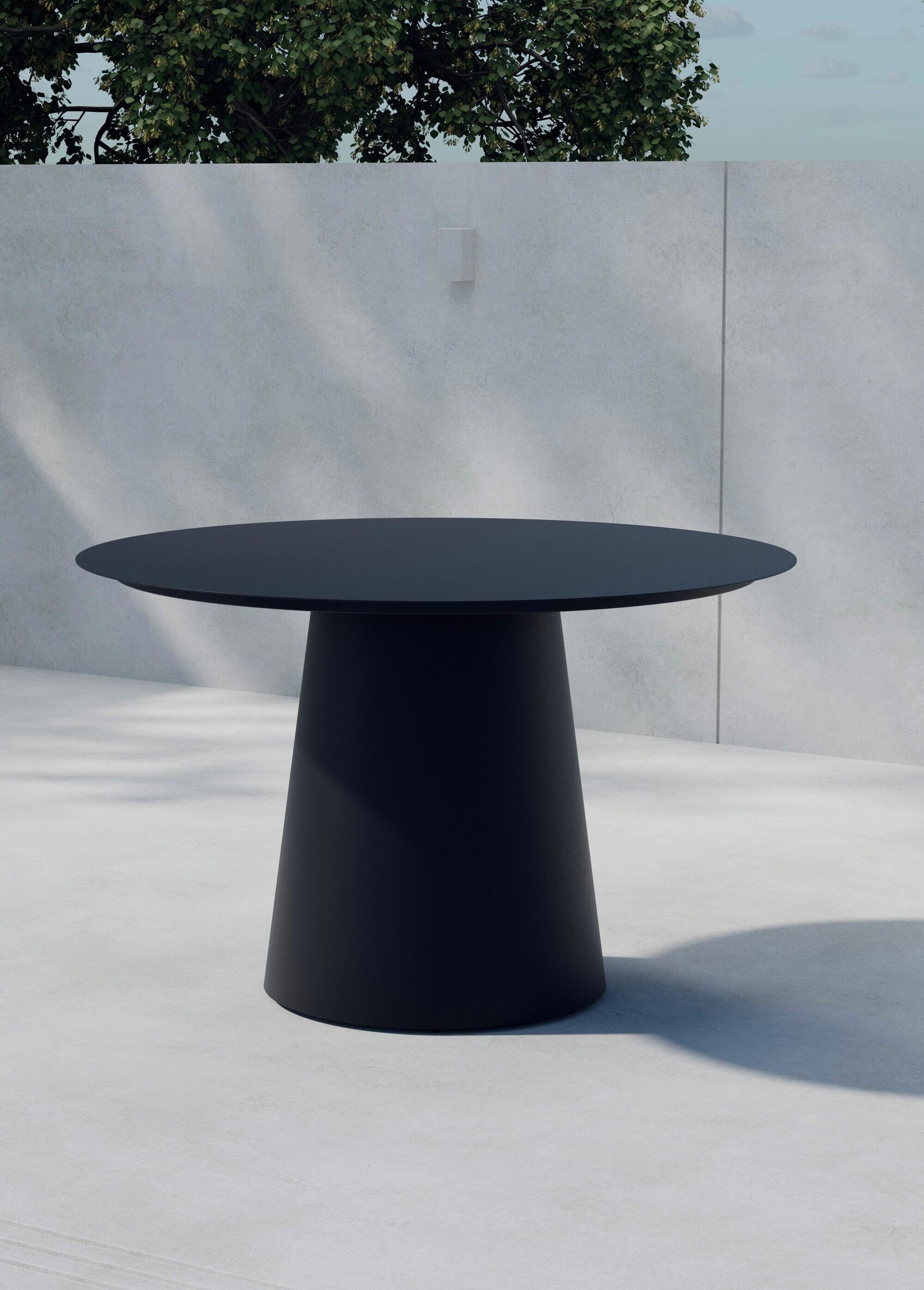 Table de jardin alu 4 places, diam 120cm NOIR VEN-9907-100 SI1