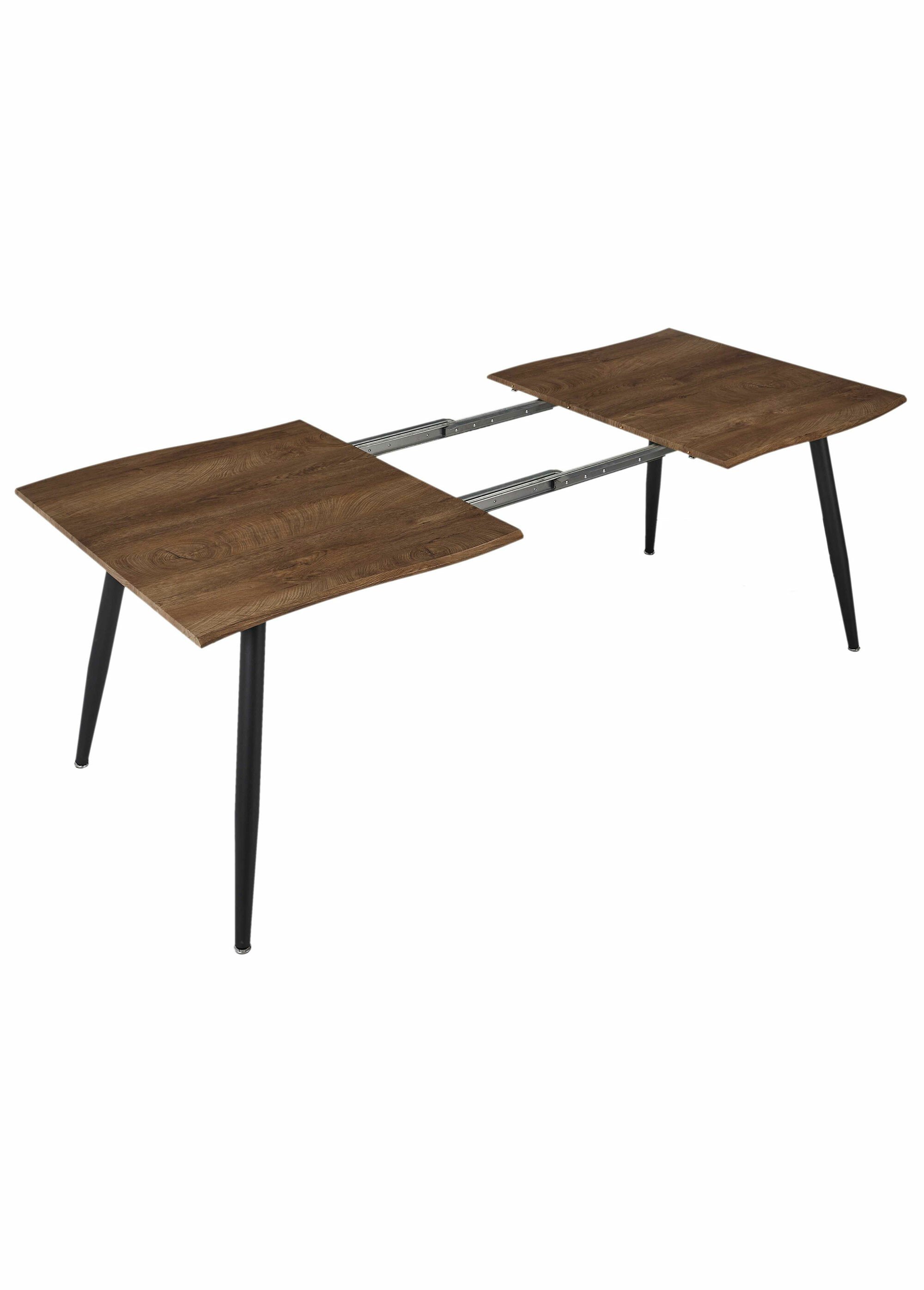 Table extensible avec bords irréguliers MARRON CMP-HD0168 DE2