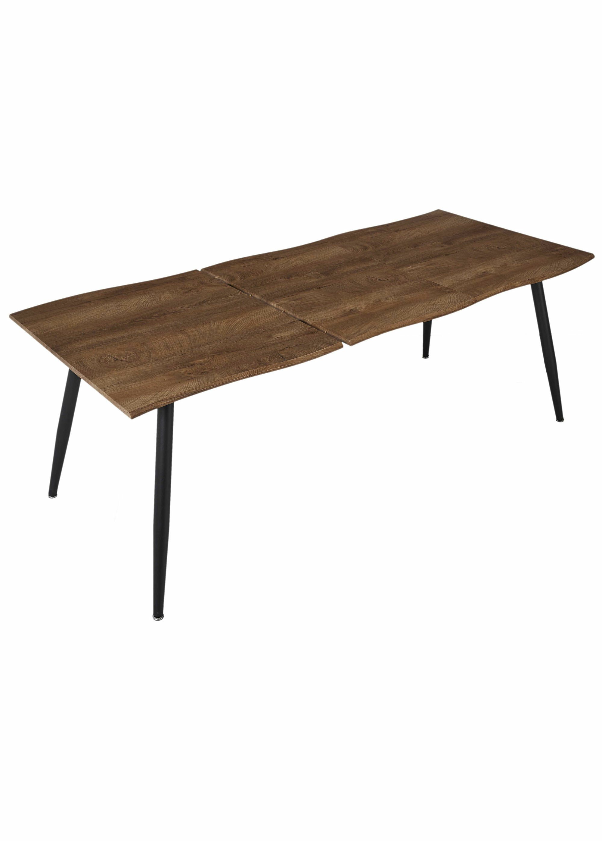 Table extensible avec bords irréguliers MARRON CMP-HD0168 DE3