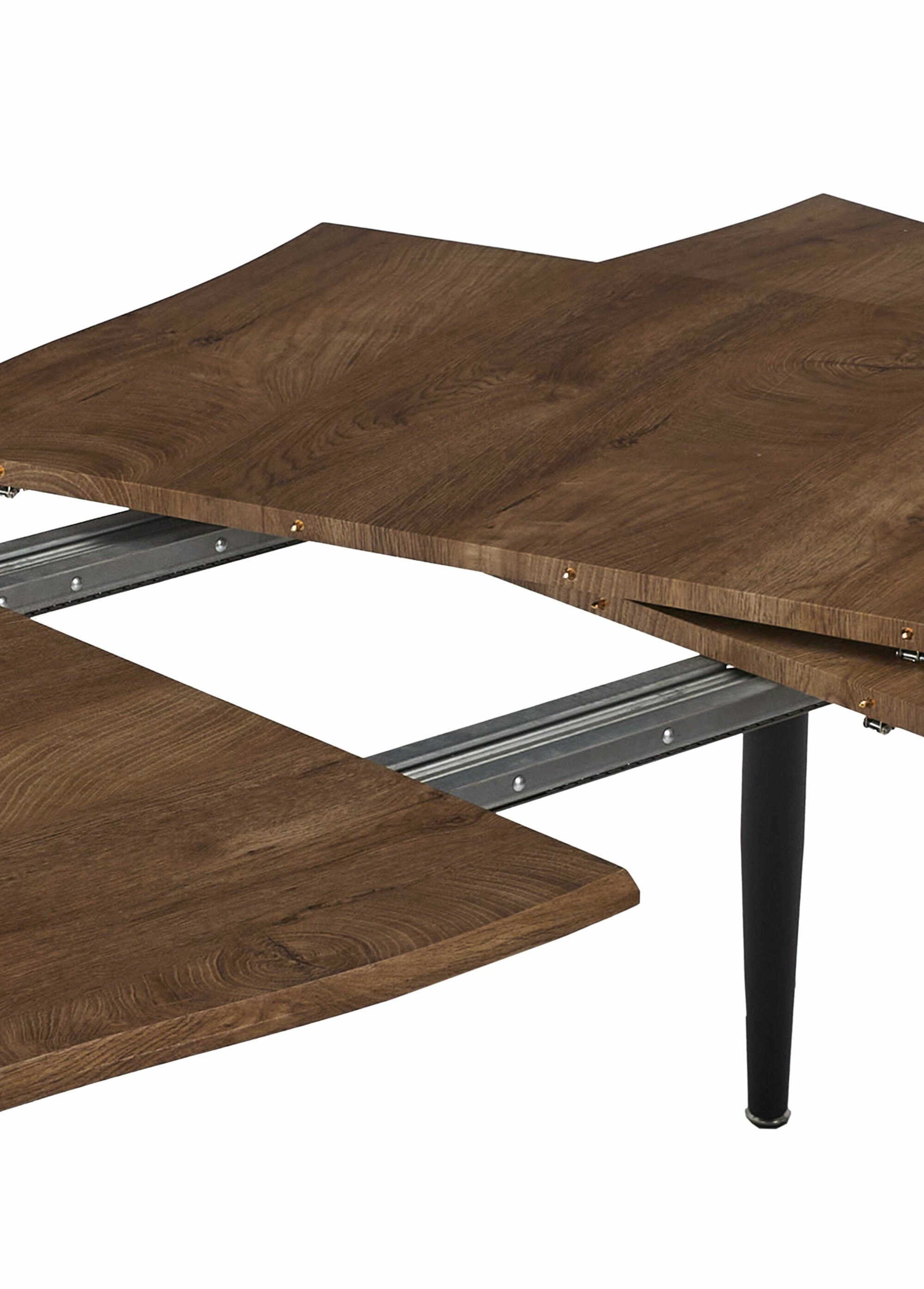 Table extensible avec bords irréguliers MARRON CMP-HD0168 DE4