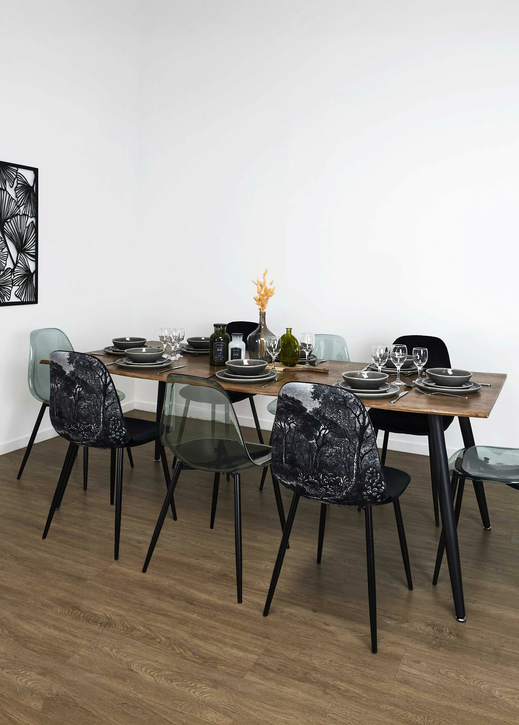 Table extensible avec bords irréguliers MARRON CMP-HD0168 SI2