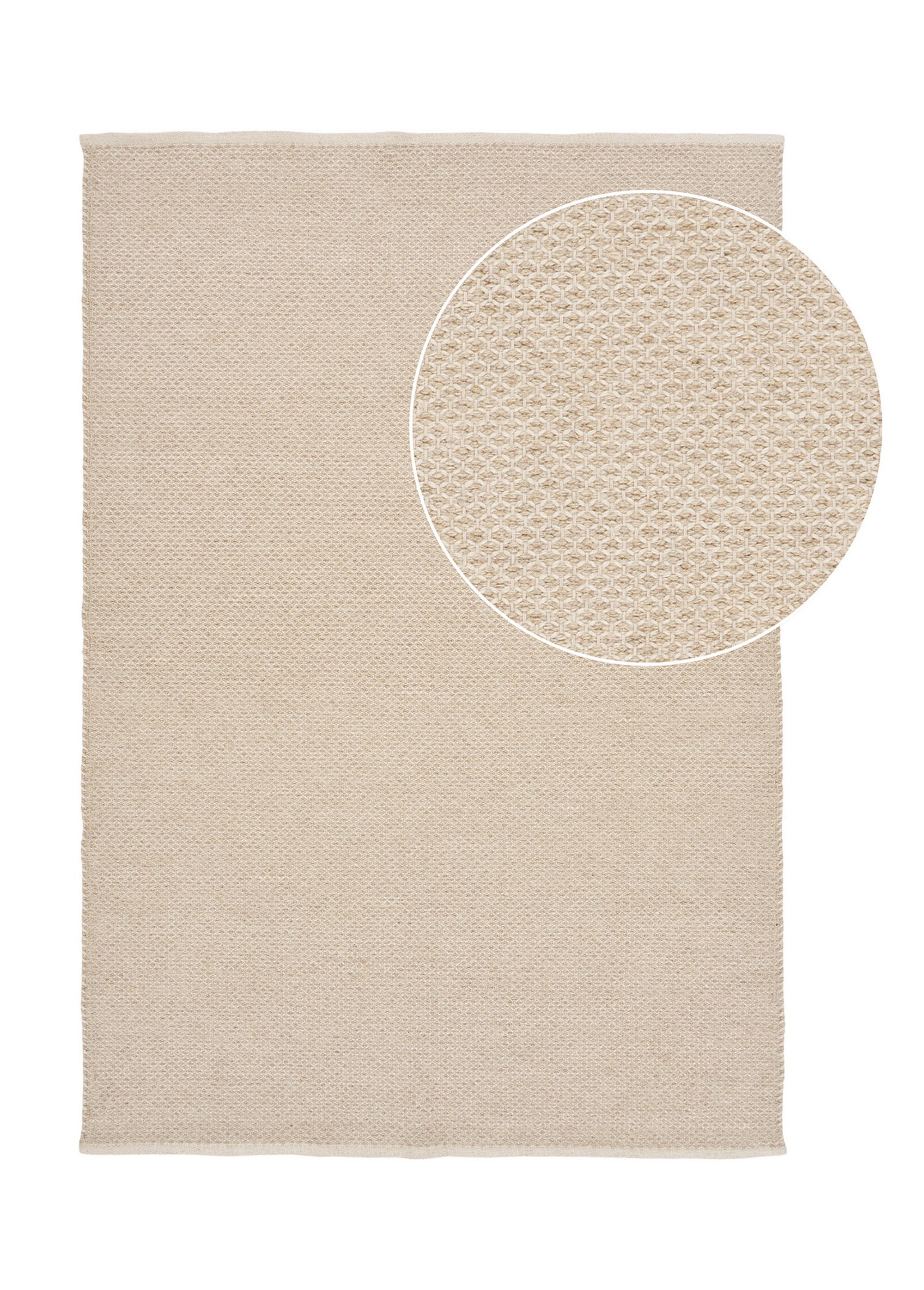Tapis laine tissé main losanges GAYA 160x230cm Beige HN-3981835 DE1