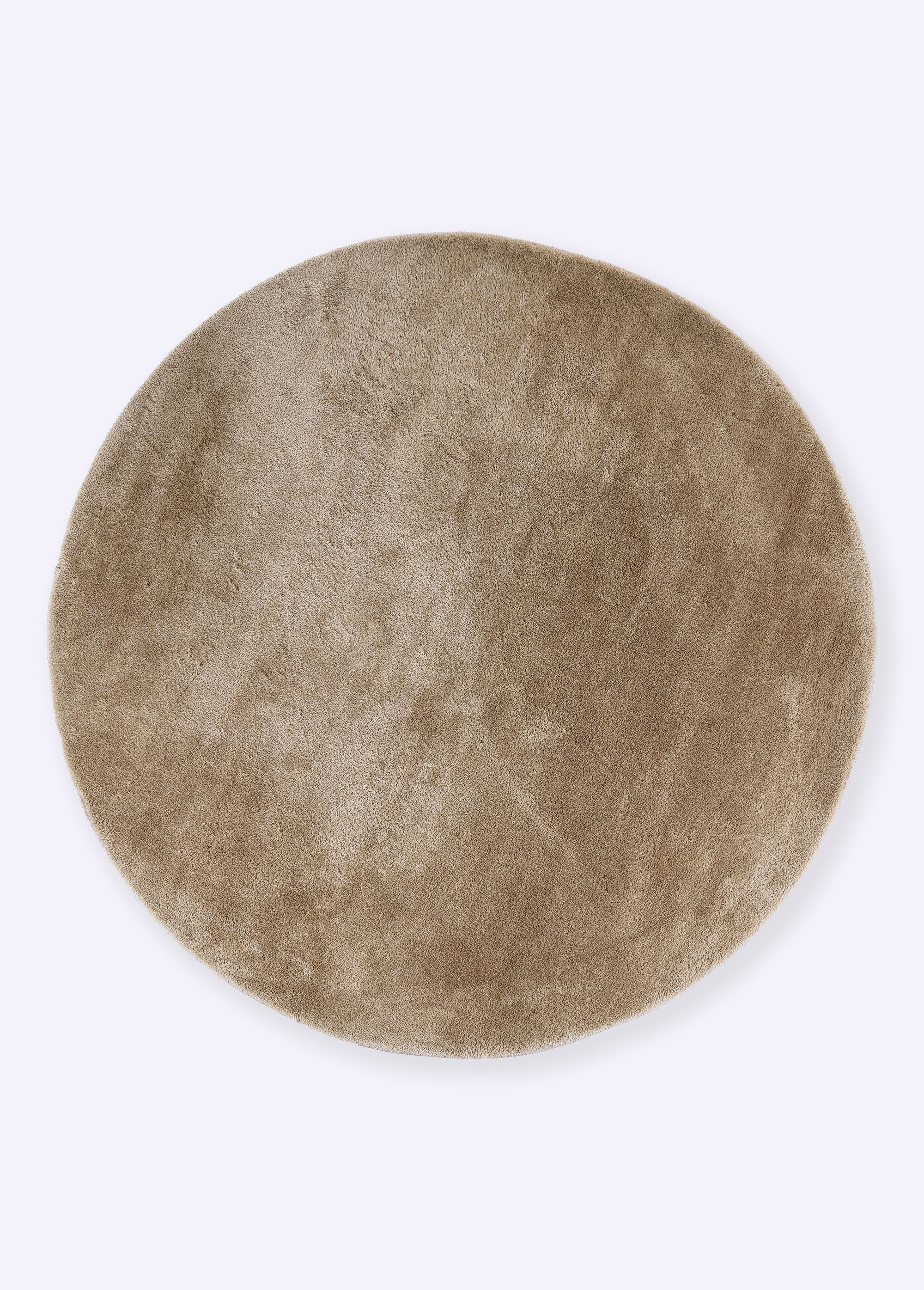 Tapis rond moelleux diamètre 160cm Beige HN-3981416 FA1