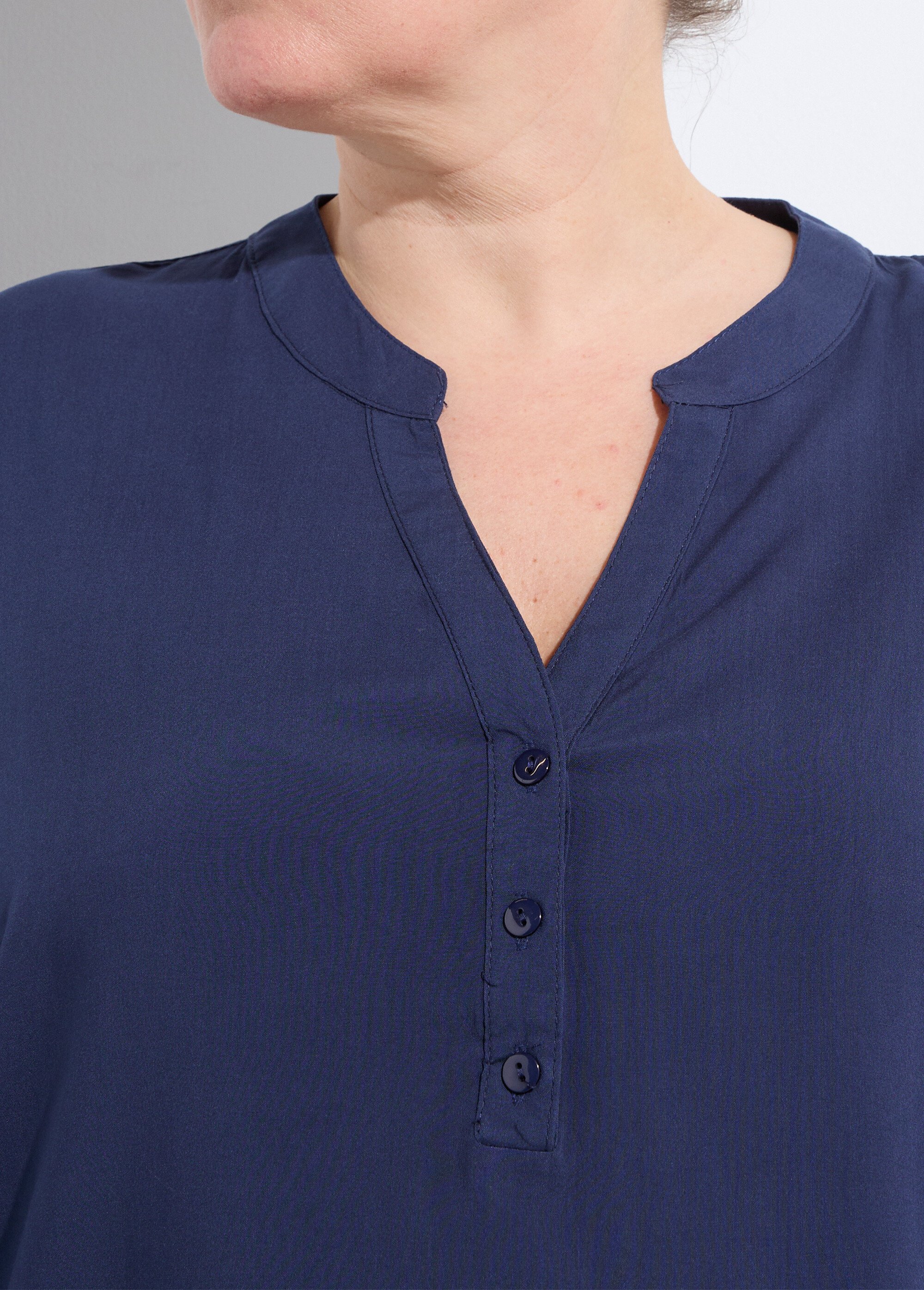 Tunique col tunisien et manches 3/4