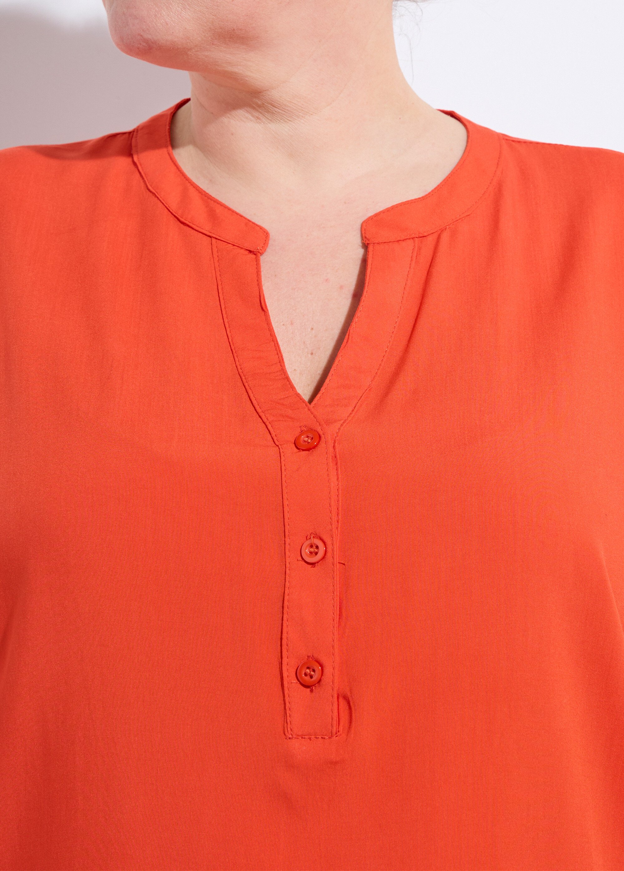 Tunique col tunisien et manches 3/4