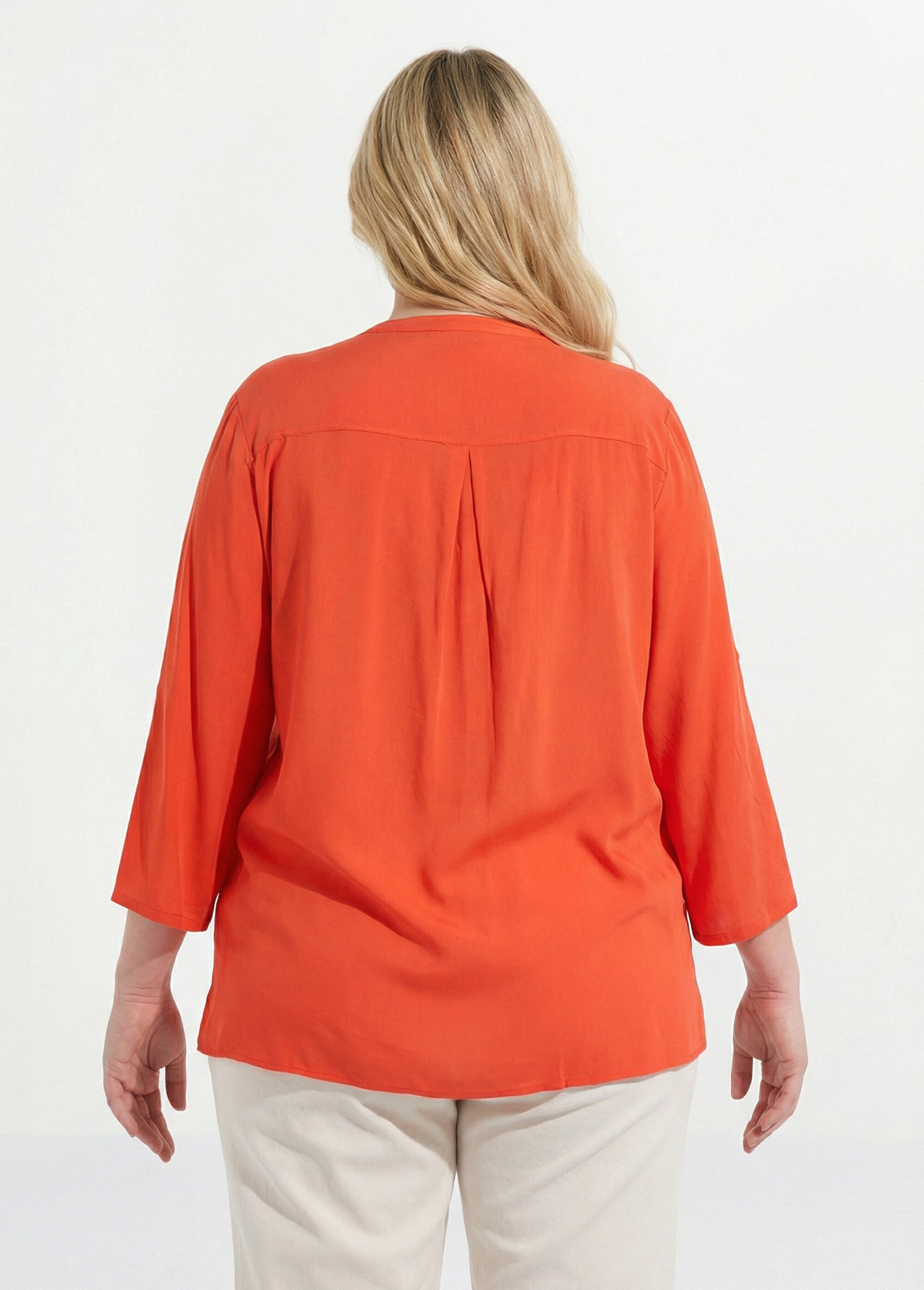 Tunique col tunisien et manches 3/4