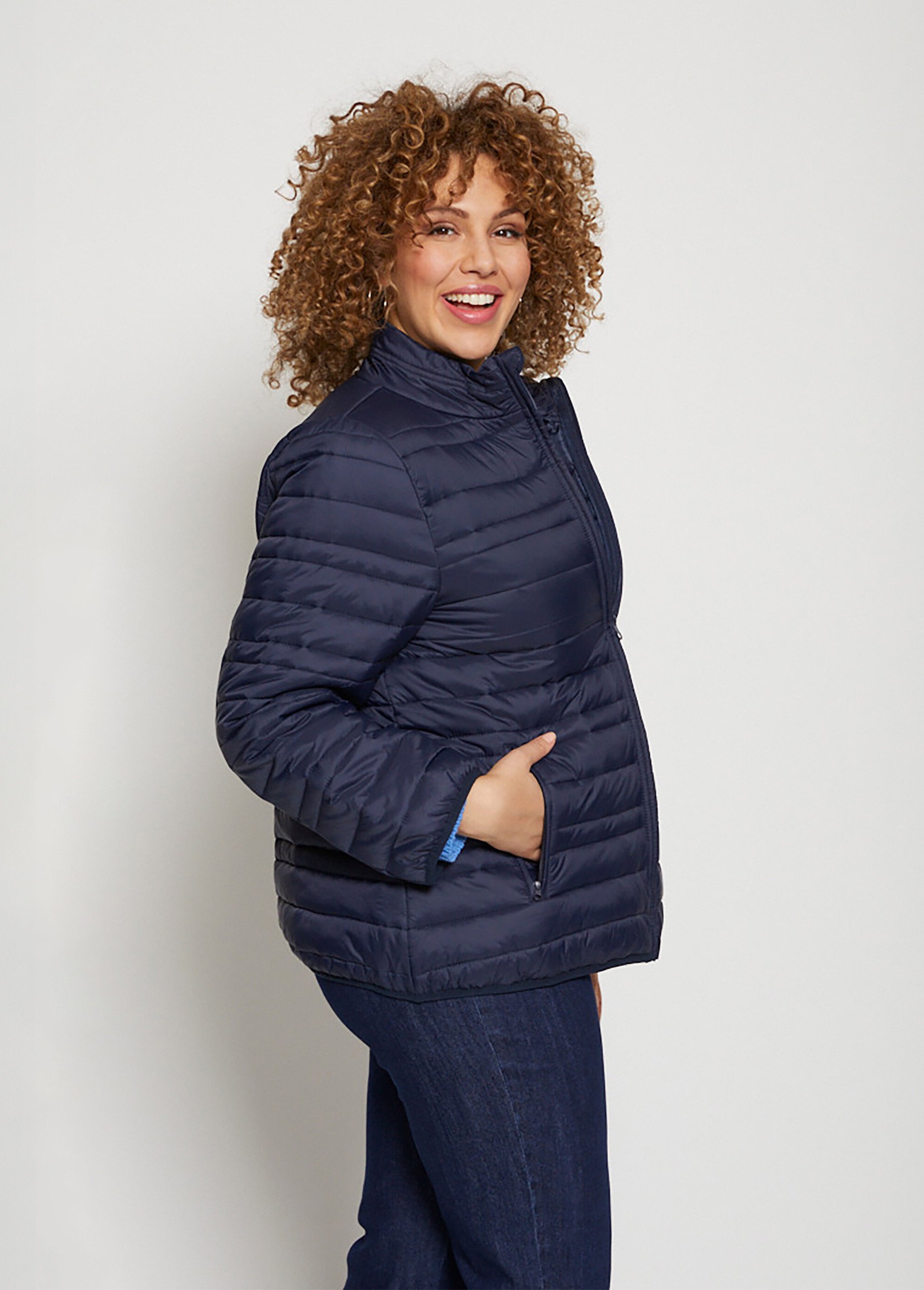Veste matelassée unie ou imprimée Femme Grande Taille Bleu TUNNEL DR1