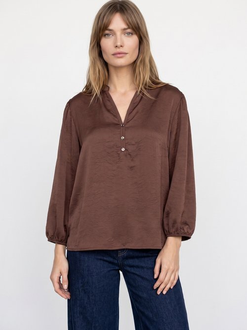 Chemisier satiné Femme Marron CORVAL FA1