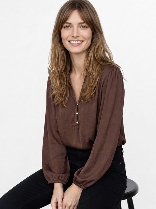 Chemisier satiné Femme Marron CORVAL MV1
