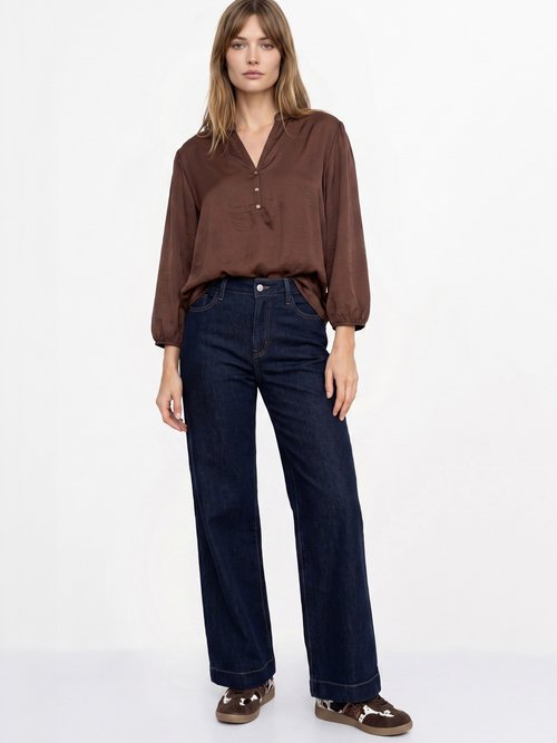 Chemisier satiné Femme Marron CORVAL SI1