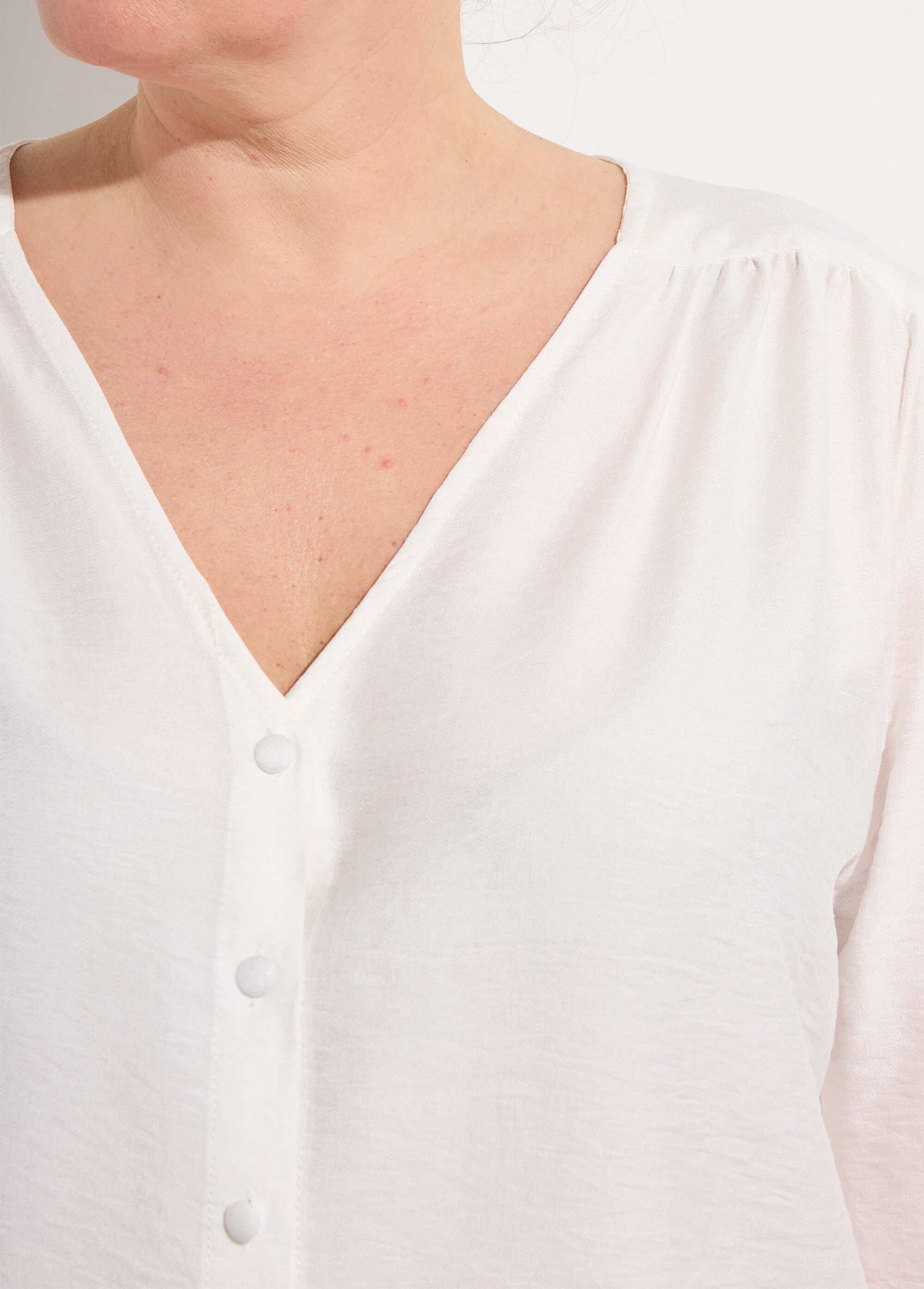 Tunique col V manches 3/4 fantaisie