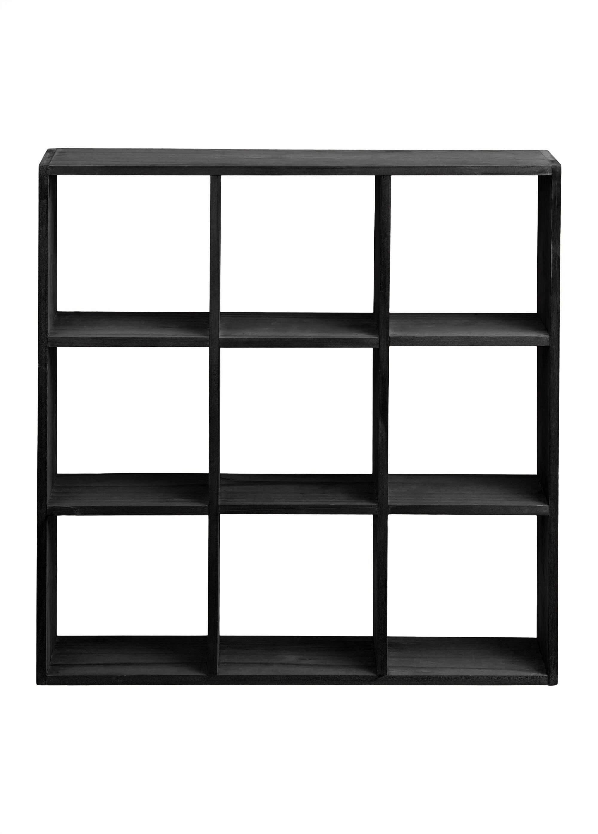Grande étagère pin foncé 9 cases MOSS NOIR HN-4292238 DE1