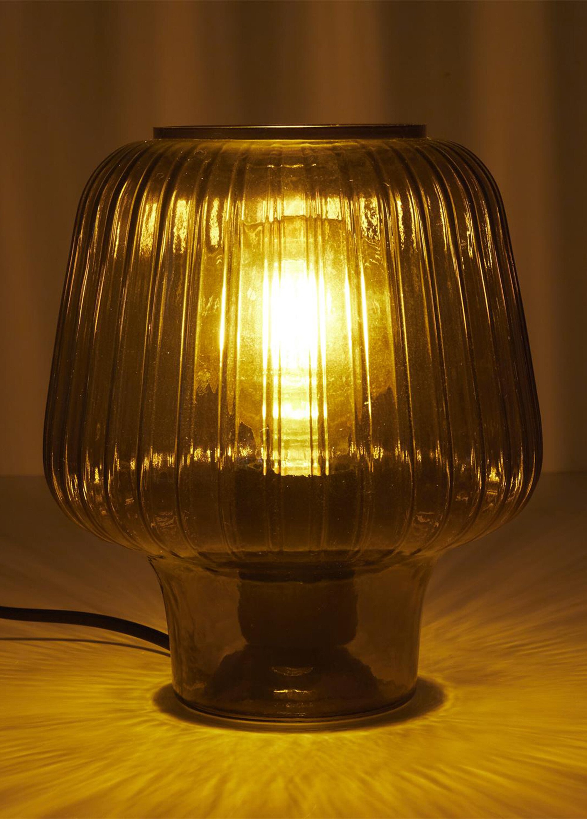 Lampe à poser en verre fumé coloré 2G