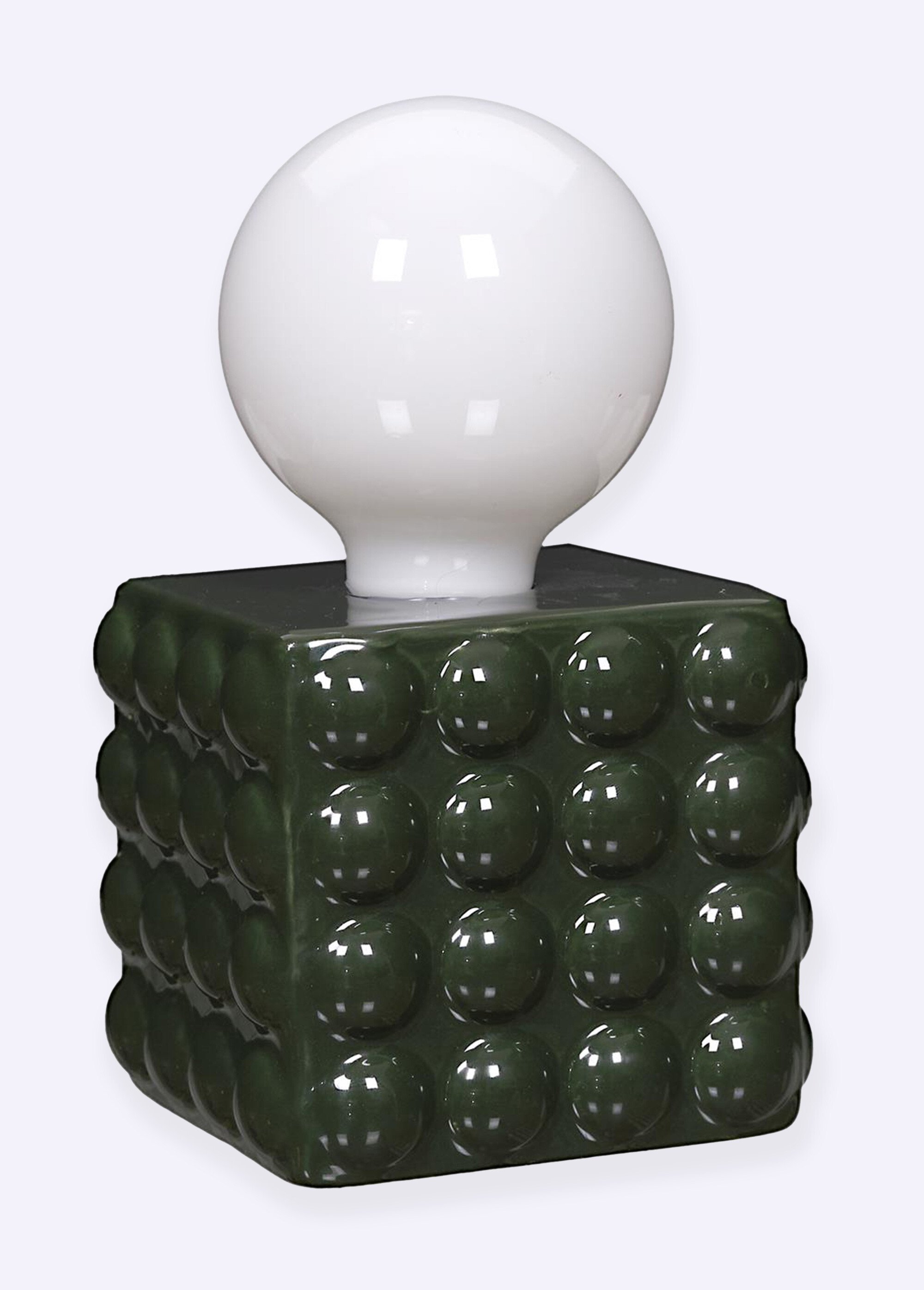 Lampe cube céramique nomade à piles