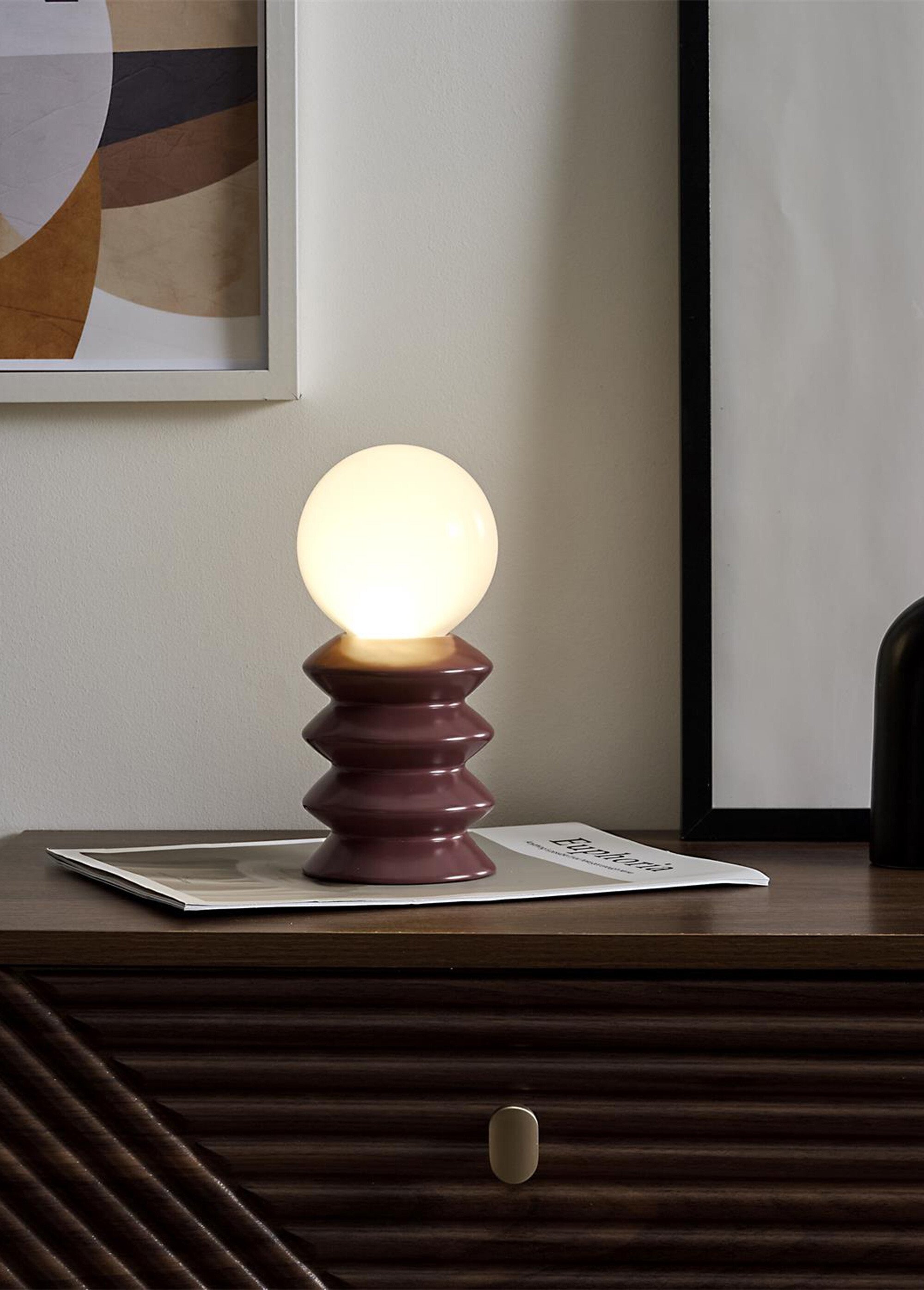 Lampe en céramique nomade à piles Orange CMP-LA0119 SI1