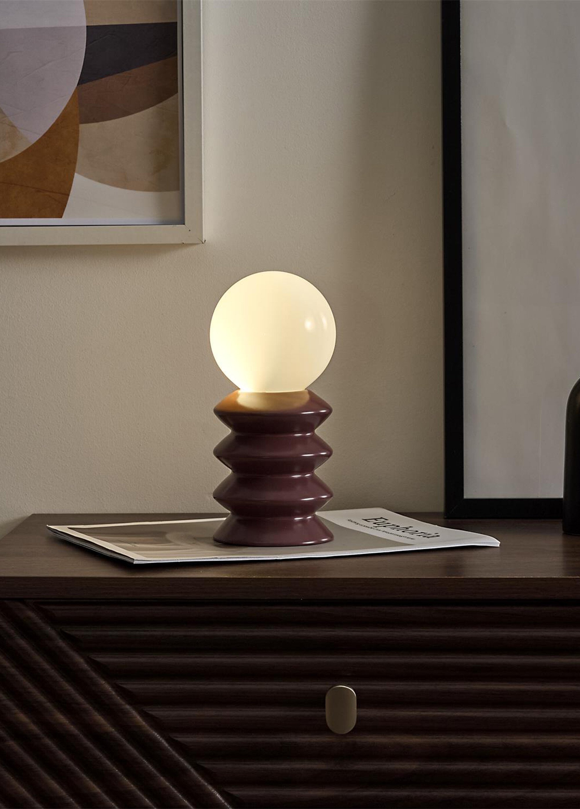 Lampe en céramique nomade à piles Orange CMP-LA0119 SI3