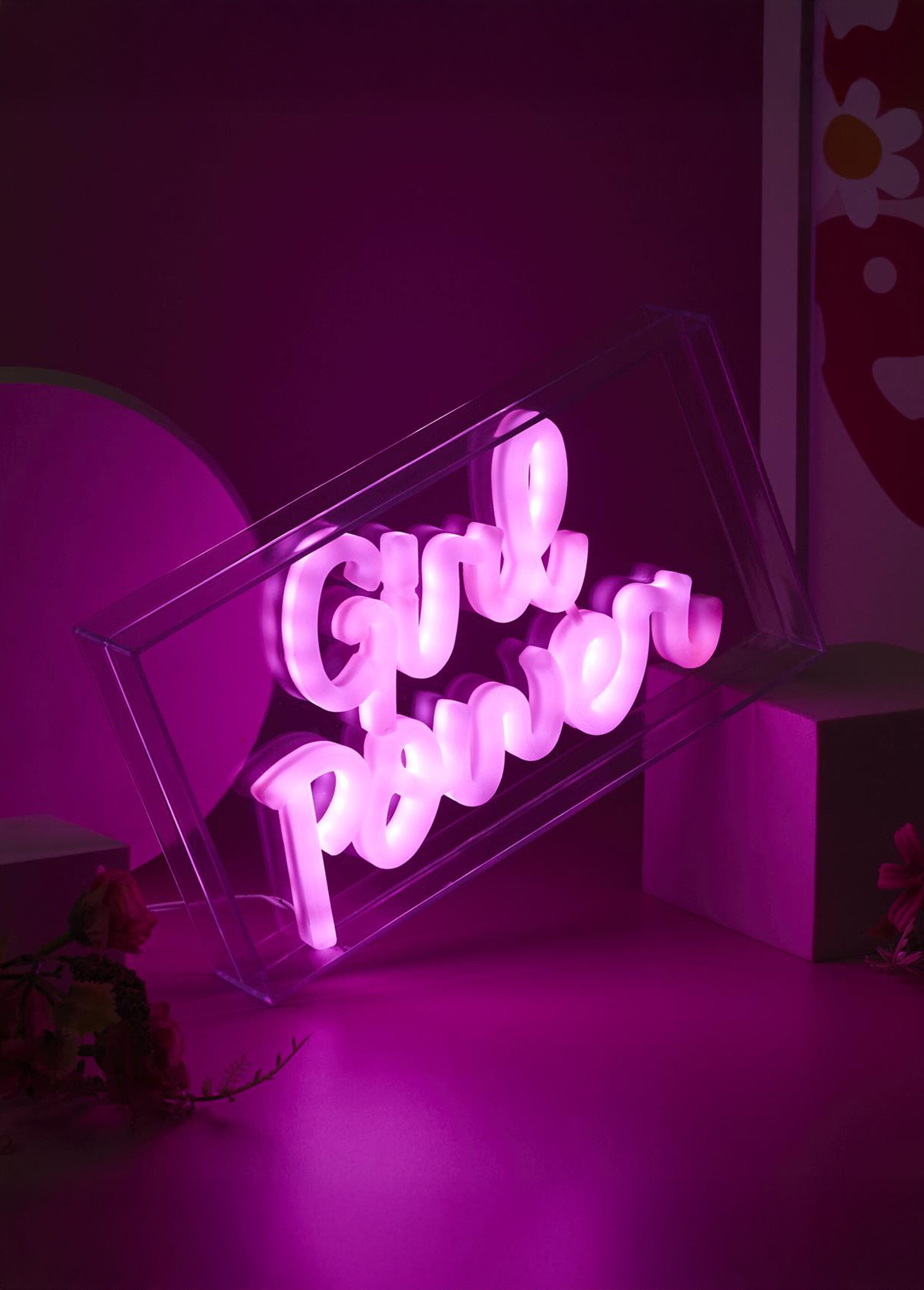 Lampe LED effet néon, Girl Power Rose CMP-LA0112 SI1