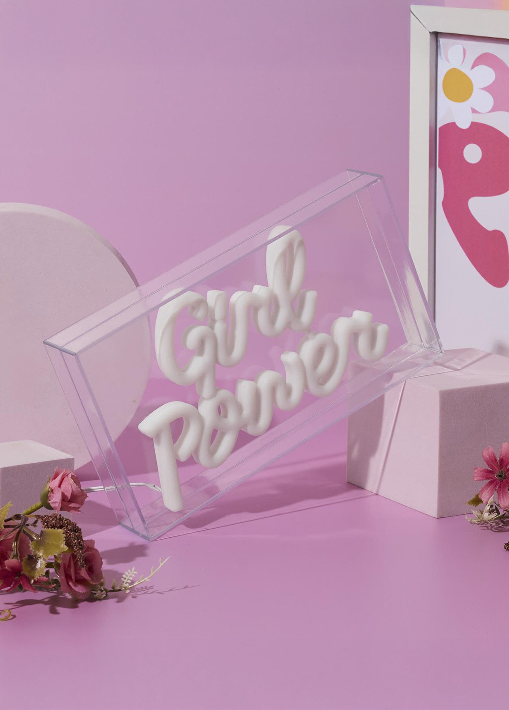 Lampe LED effet néon, Girl Power Rose CMP-LA0112 SI2