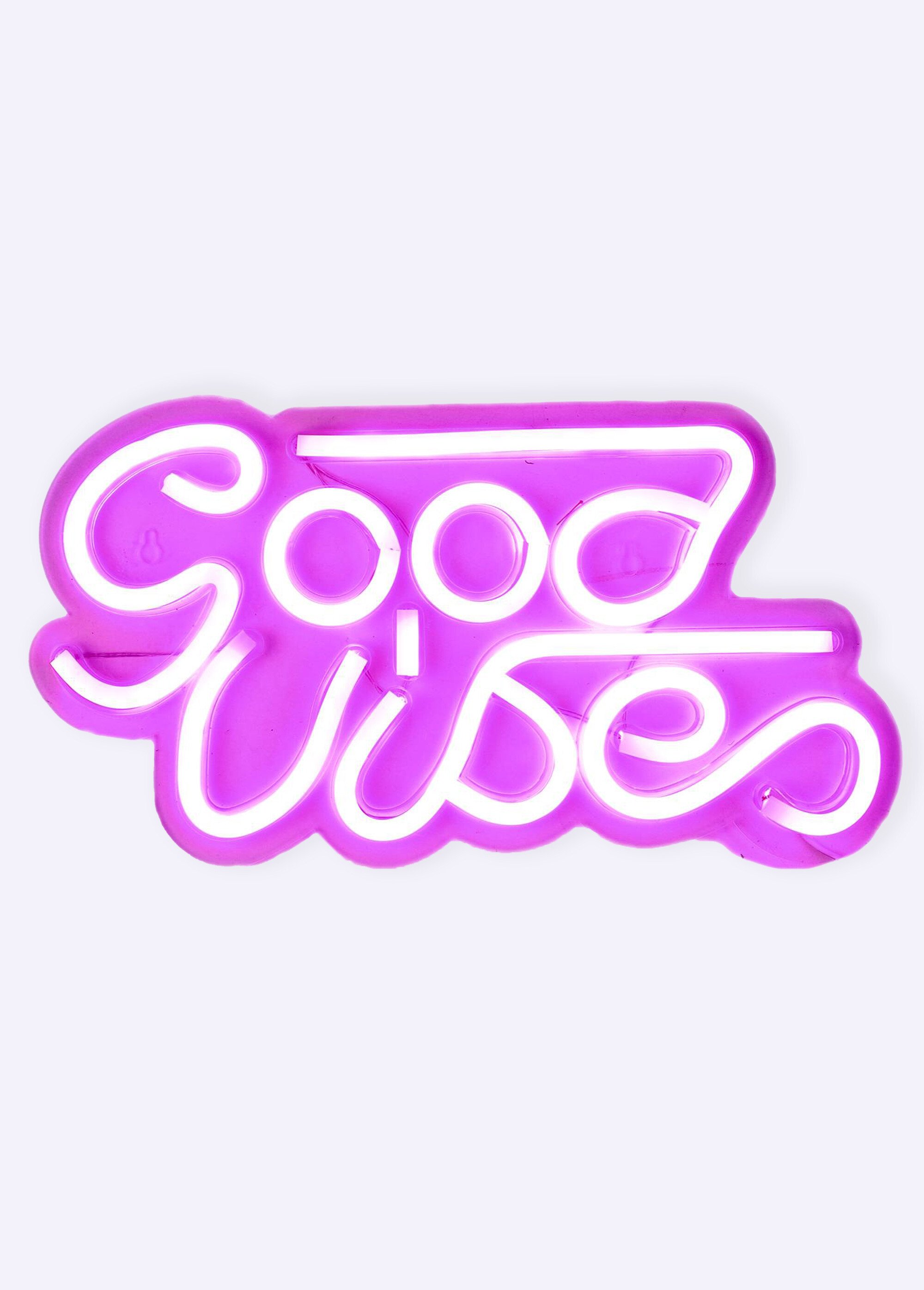 Lampe LED effet néon, Good Vibes Rose CMP-LA10471 FA1