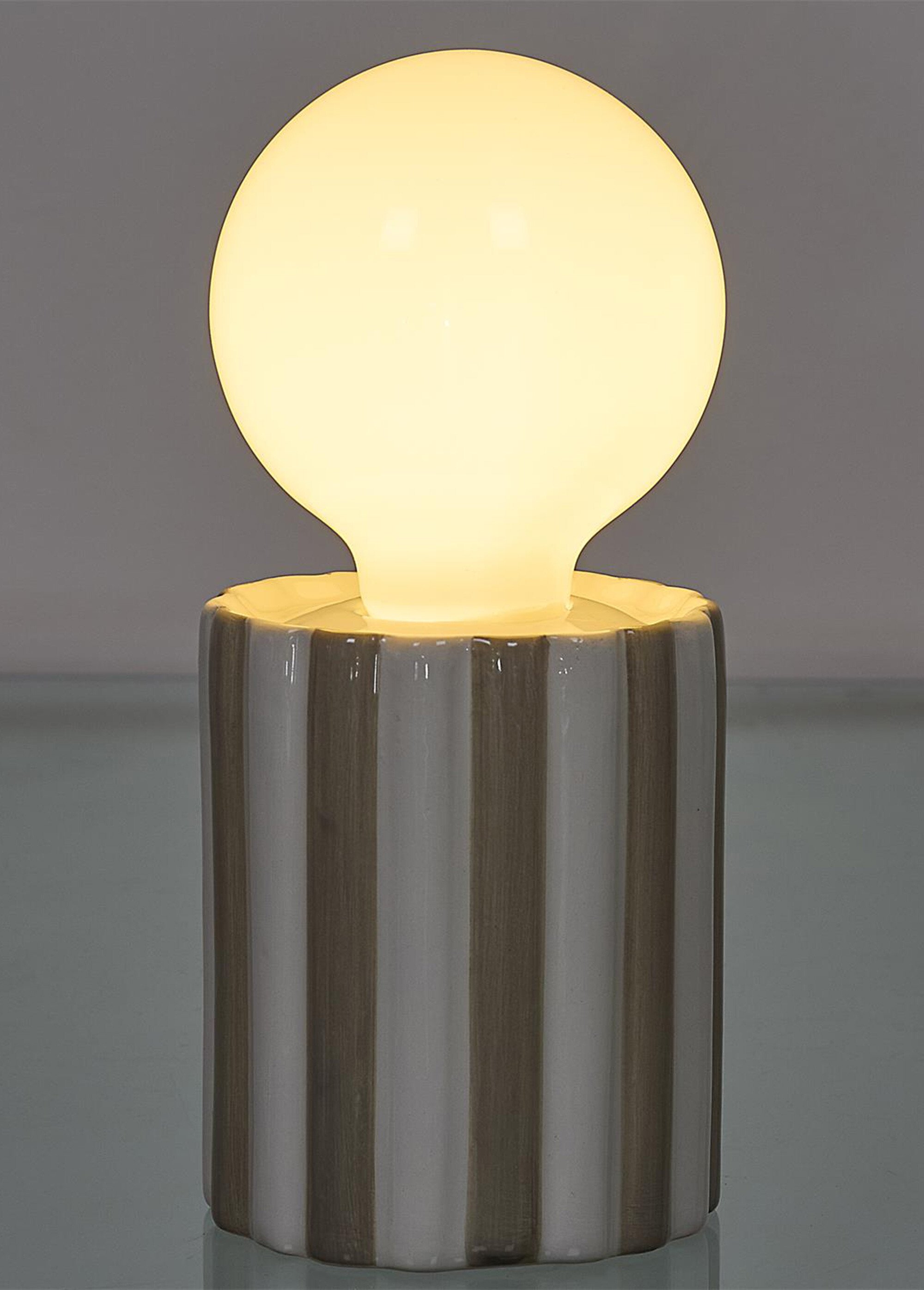 Lampe nomade à piles, pied céramique Marron CMP-LA0121 DE1