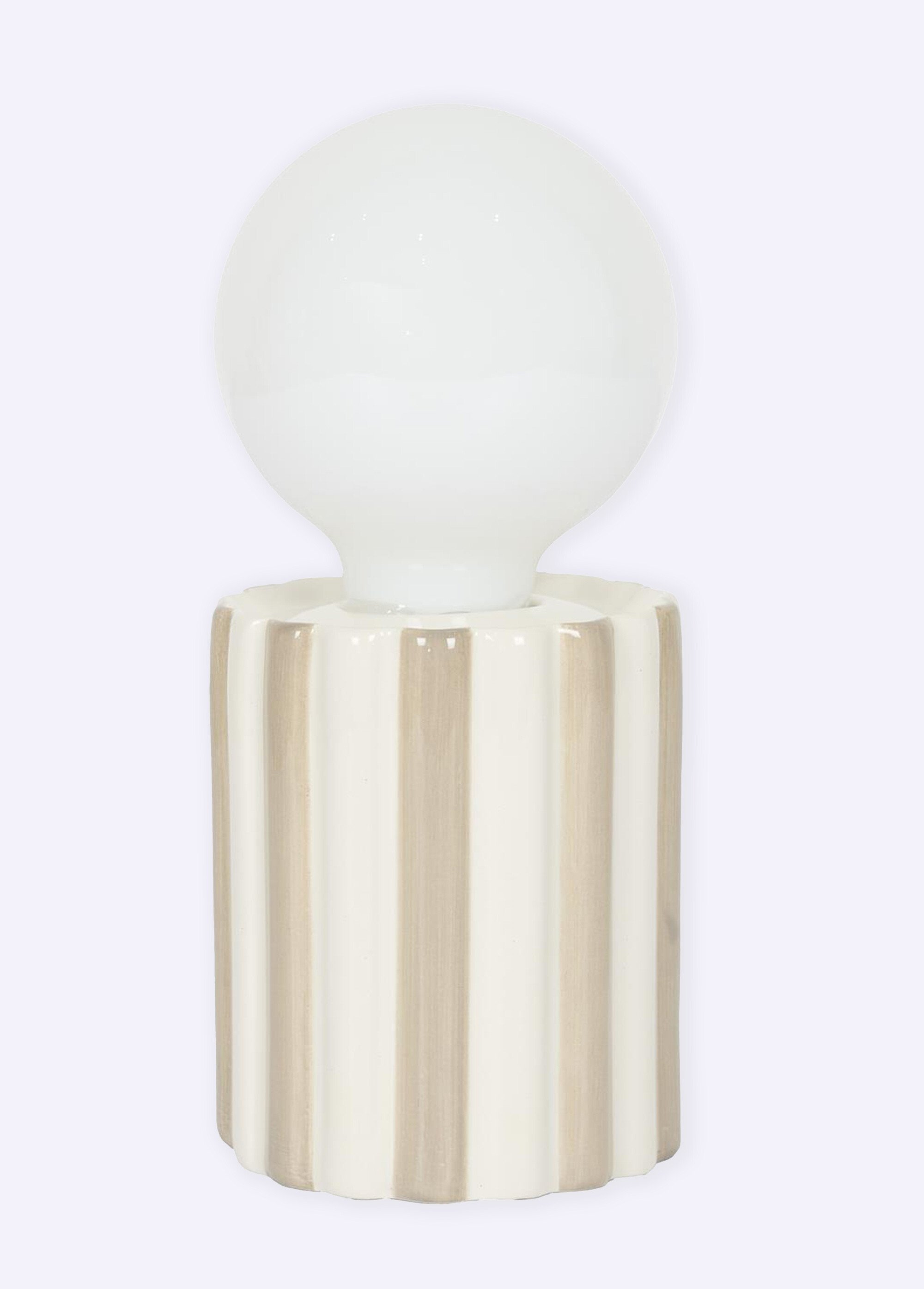 Lampe nomade à piles, pied céramique Marron CMP-LA0121 FA1